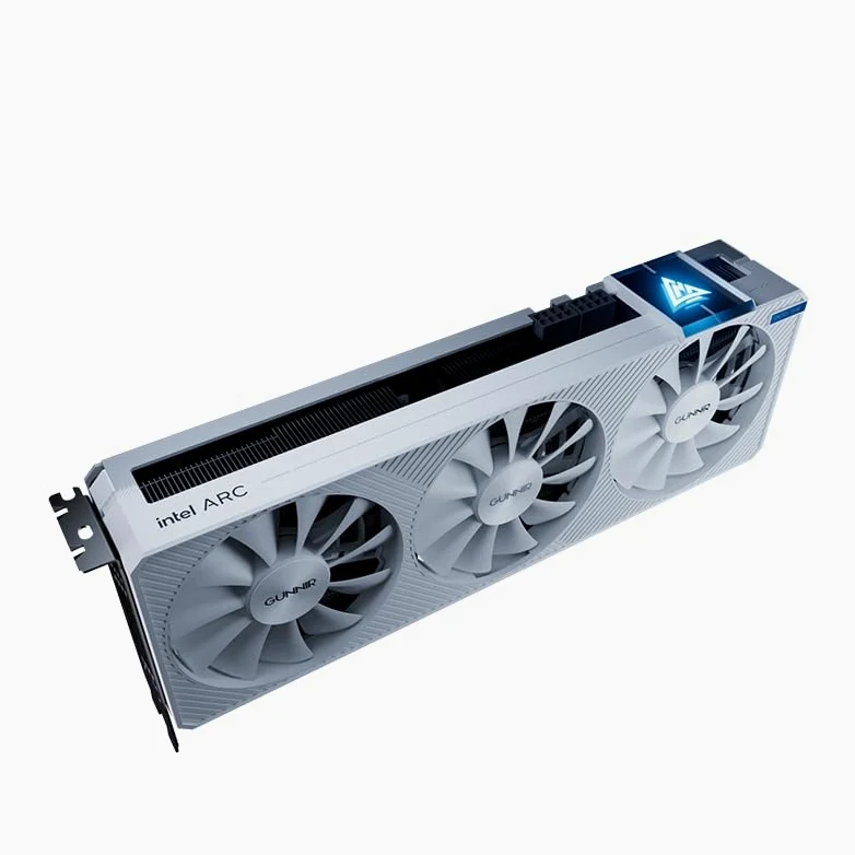 WEELIAO GUNNIR Intel Arc A770 Photon 16G OC - Scheda grafica bianca, scheda video da 2400 MHz, 16 GB 256-bit GDDR6, PCIE 4.0, 1 HDMI, 3 DP, 3 ventole, TBP 285