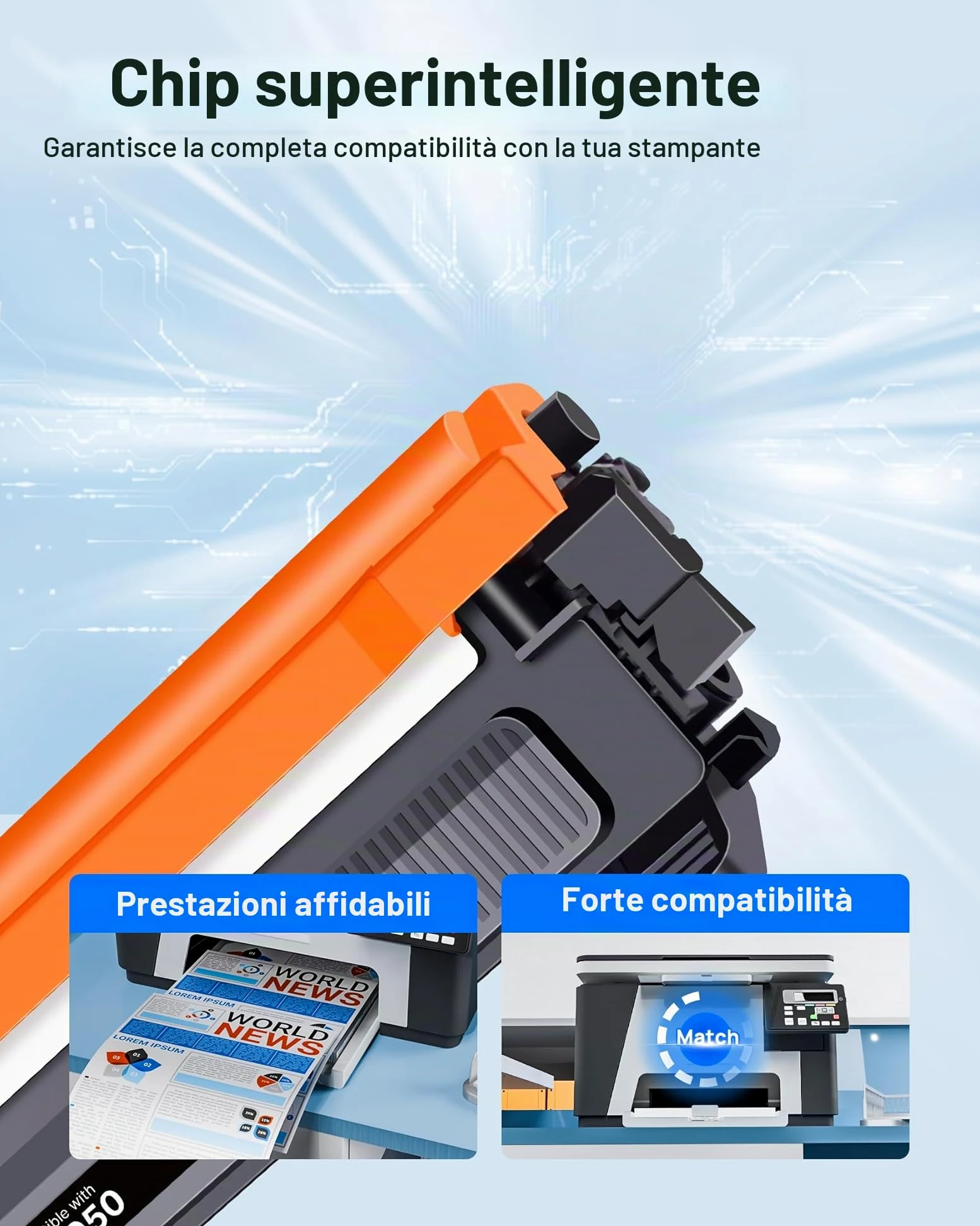 GPC Image TN1050 Compatibili per Brother TN1050 TN-1050 Cartucce di Toner per DCP-1612W DCP-1610W HL-1210W MFC-1910W HL-1112 HL-1212W DCP-1510 MFC-1810 DCP-1612 (Nero, 2-Pack)