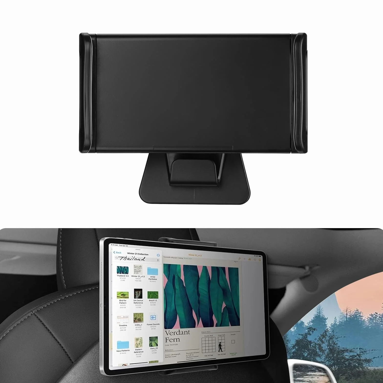 BASENOR 2017-2024 Tesla Model Y Model 3 2021-2026 Model S Model X LR/Plaid Supporto per tablet, poggiatesta Supporto per tablet poggiatesta Culla Accessori