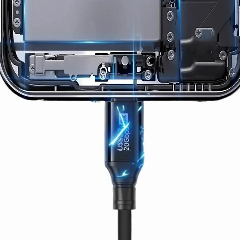 Cavo USB C a C PD da 100 W ricarica rapida*/ing 8K Cavo di uscita video ad alta velocità trasferimento dati Dual Type C (1,5 m)