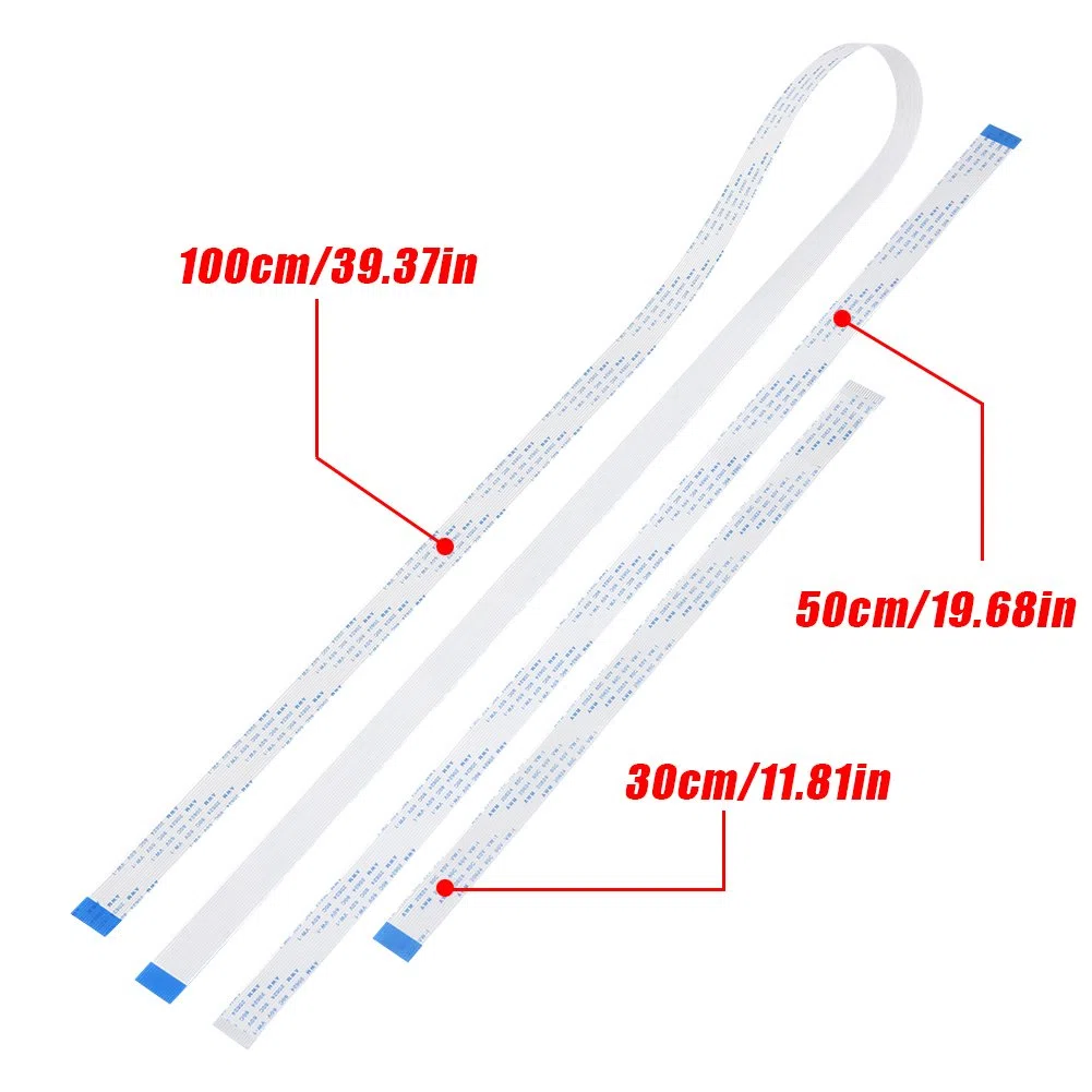 Akozon Cavo per fotocamera FFC, 15 Pin 30cm 50cm 100cm FFC Nastro Piatto Flessibile Cavo Per Fotocamera Lampone Pi Module