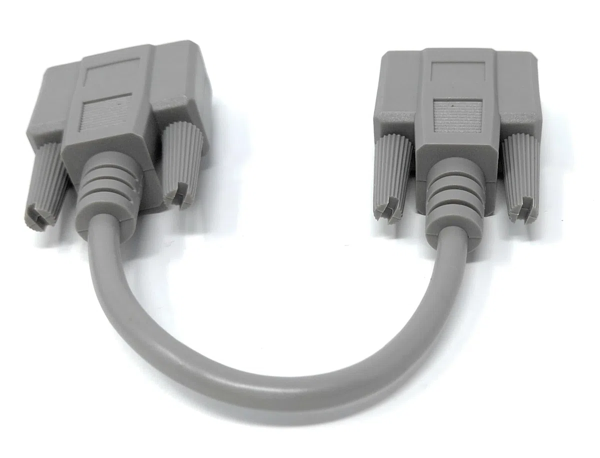 Drut Cavo da seriale a VGA da 9 Pin Femmina a 15 Pin Maschio da 20 cm D9 HD15 SVGA Cavo Adattatore convertitore da 0,6 Piedi