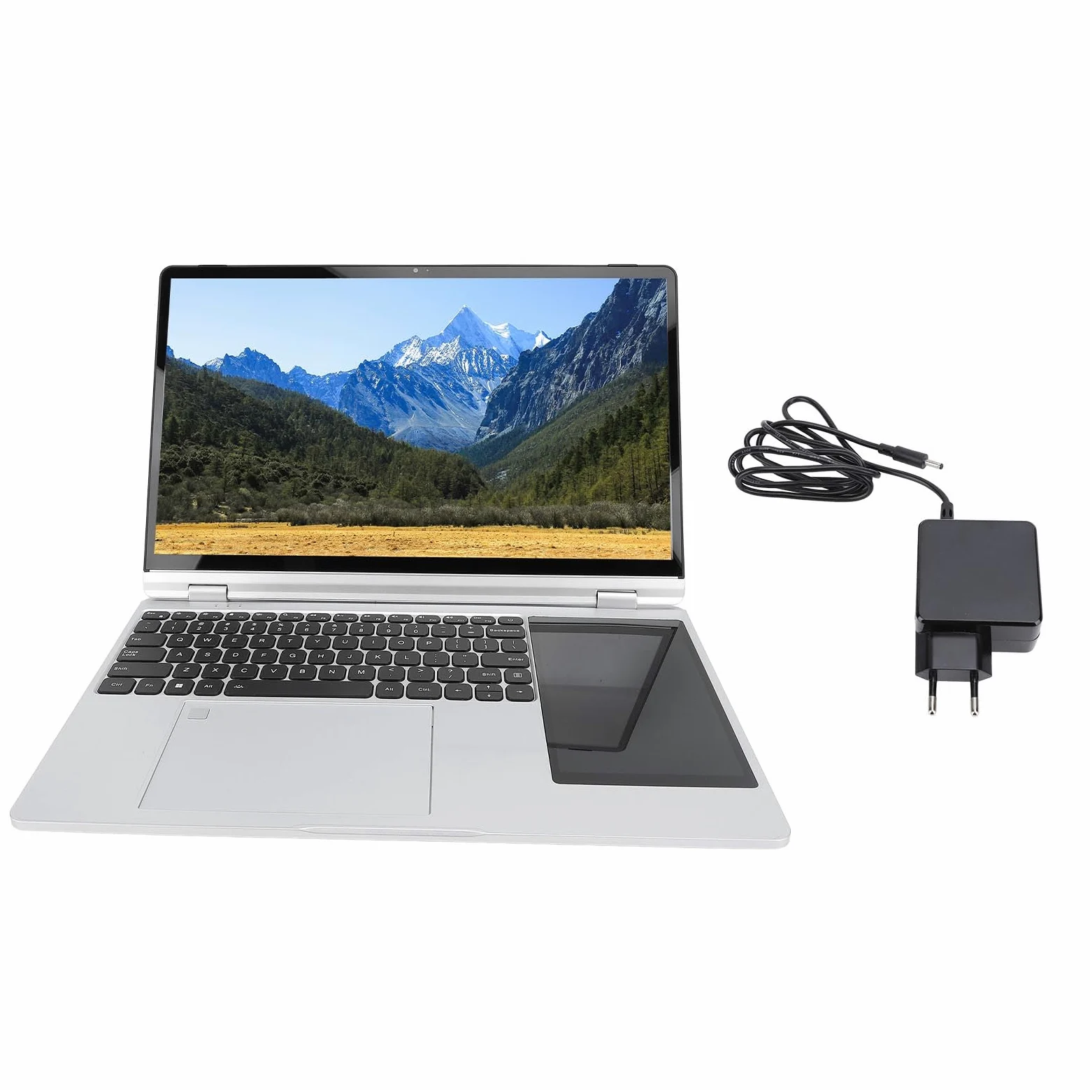 15.6in Computer per Laptop a Doppio Schermo, Tastiera Retroilluminata Ergonomica per Wins 11 PRO, PC per Laptop a Doppio Schermo per Lavoro/Multitasking, 32 GB RAM 256G Memoria Disco Rigido