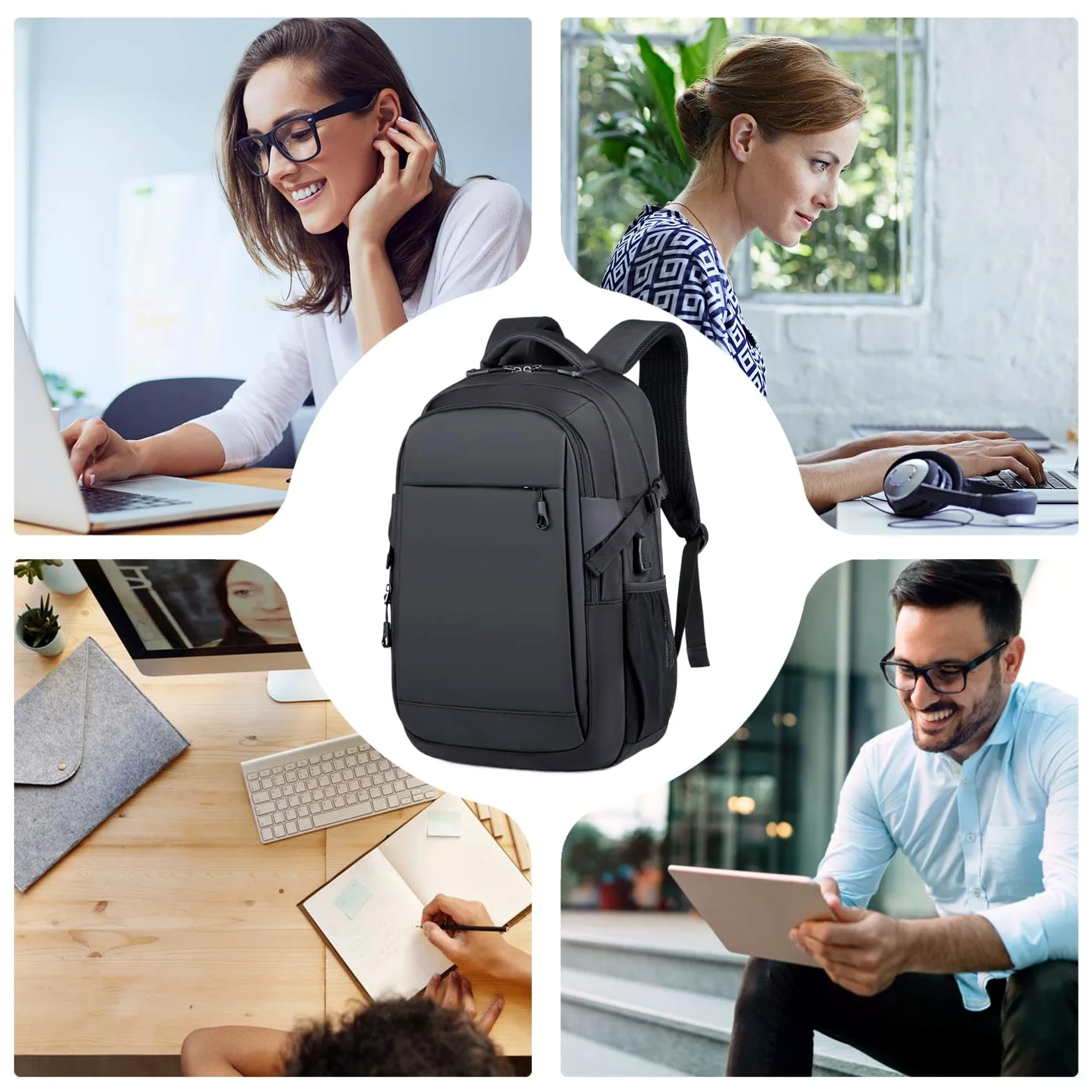 Zaino Laptop Donne Borsa A Spalla Traspirante | Borsa da Lavoro Per Professionisti Business Studenti Universitari Viaggiatori Business Giocatori Insegnanti Liberi