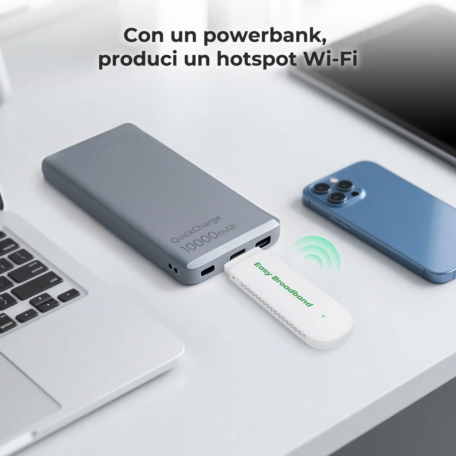 Internet mobile 4G LTE Surfstick con WiFi 6, 150 Mbit/s, USB Dongle WLAN Hotspot per computer portatile/PC, Plug & Play, SIM preinstallata