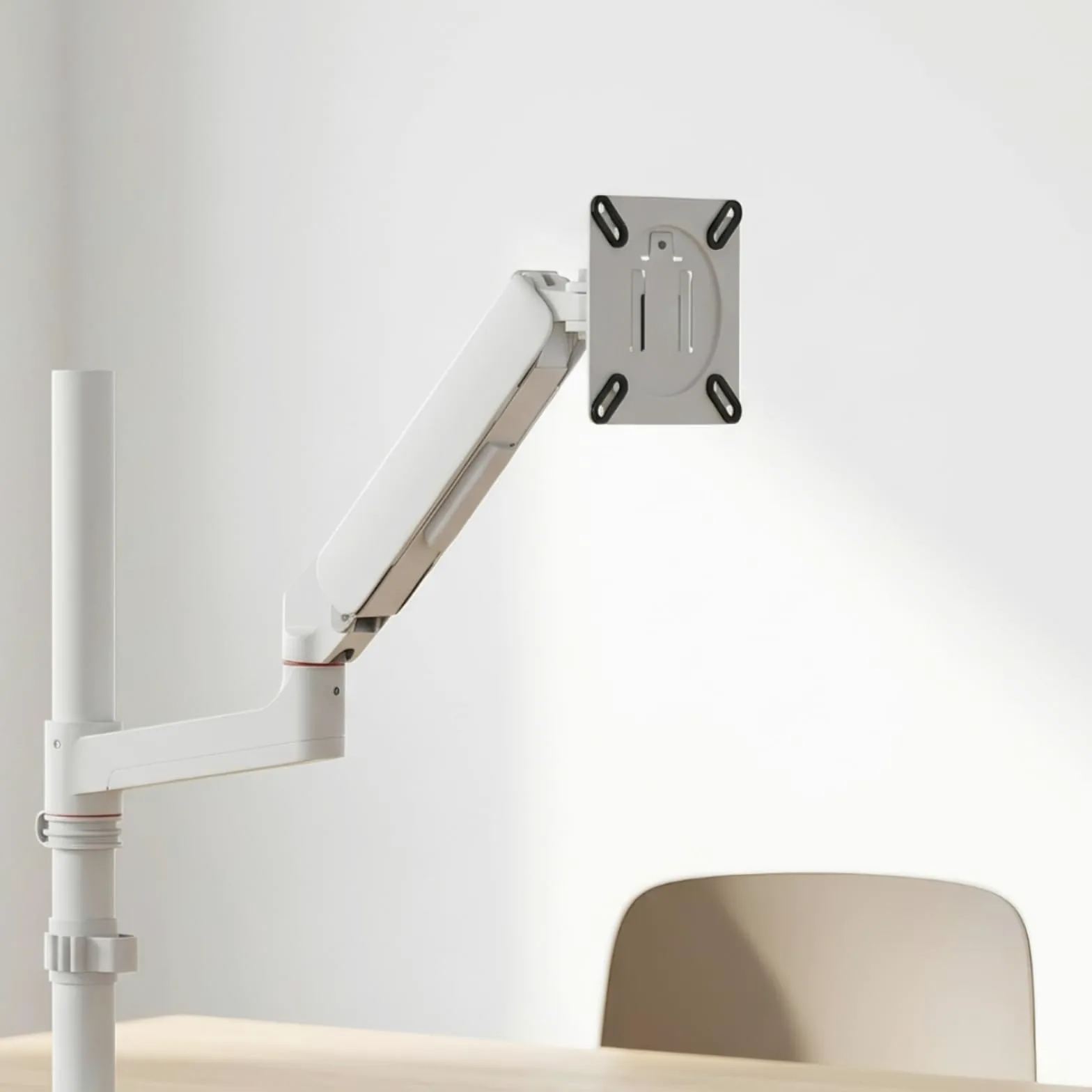 Supporto per Schermo con Morsetto a C, Nero, style to 2 | Gestione Dei Cavi Integrata, Supporto da Scrivania per schermo con Molla a Gas, Ergonomico, lavoro , giocatore