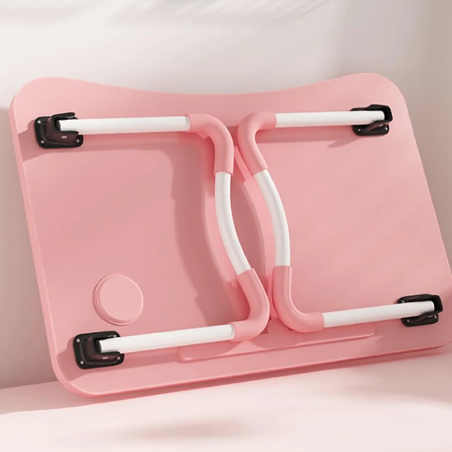 Tavolino Pieghevole da Letto con Porta Bicchiere E Leggio for Tablet, 60x40 Cm, Salvaspazio, Facile da Trasportare, Ideale for Soggiorno, Camera, Aree Relax E Smart Working(White,70 * 48 * 28cm)