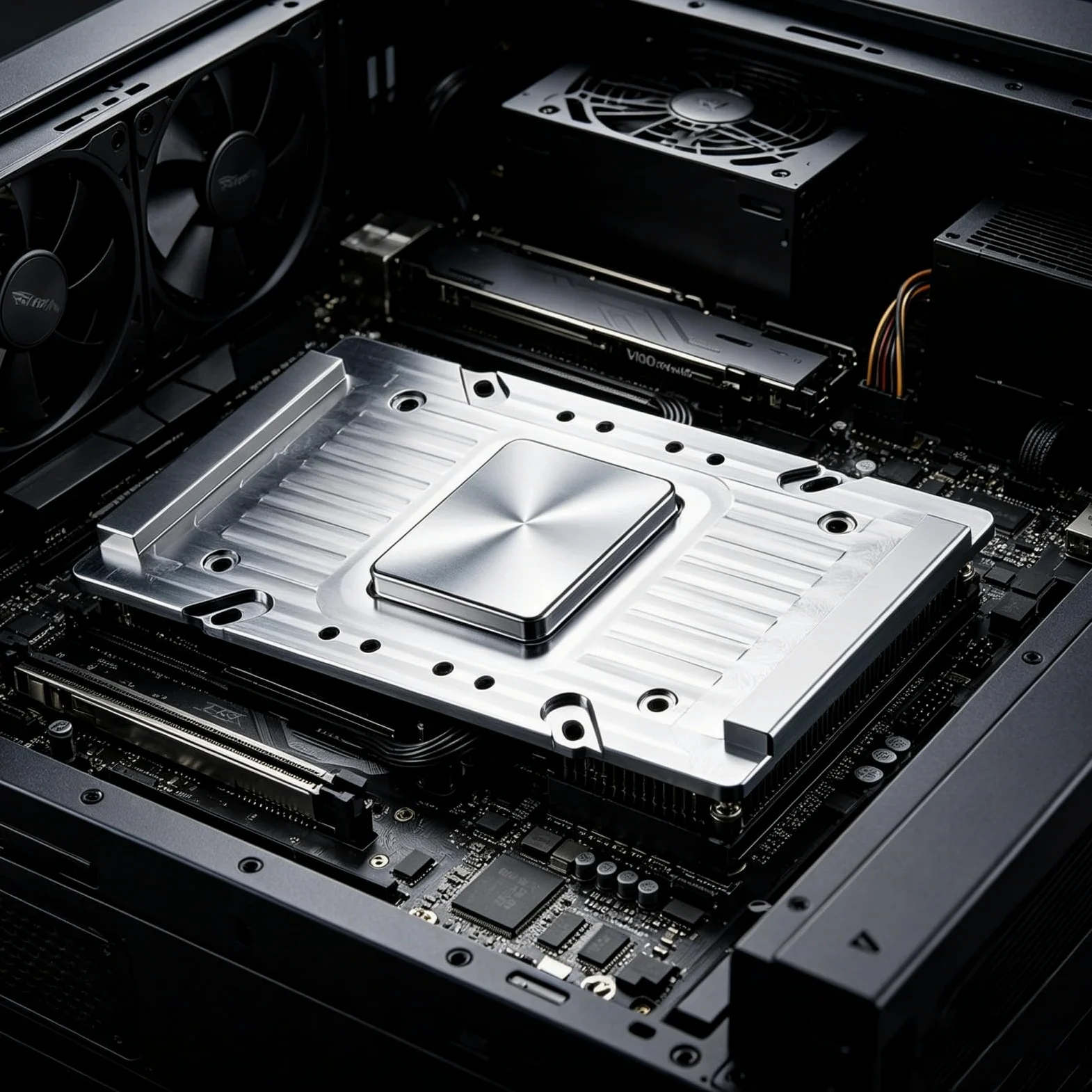 Alluminio Diffusore di Calore Dissipazione Termica Piastra Radiatore Sostituzione per V100 SXM2 GPU Accessori Scheda Grafica Intelligence Driver di Raffreddamento