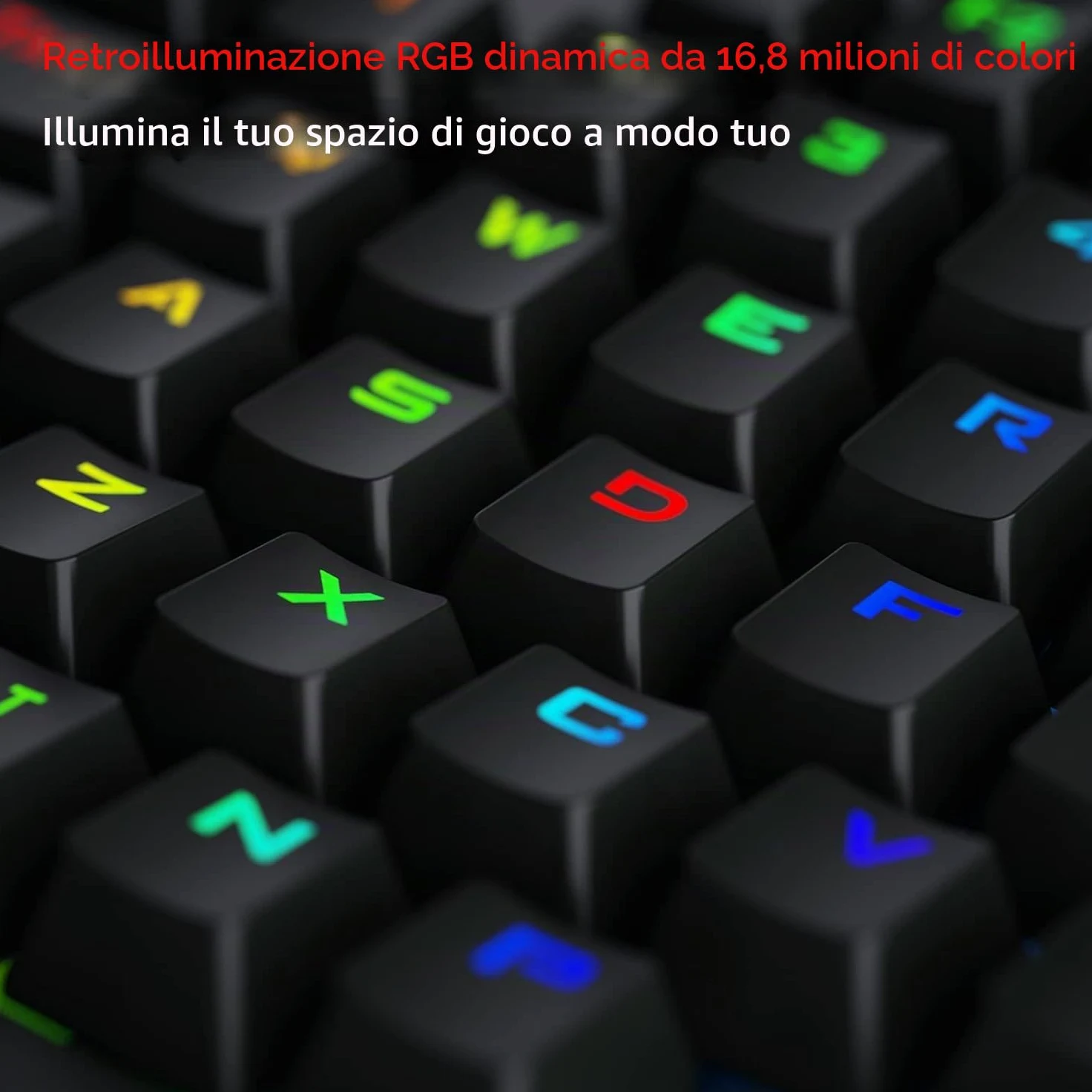 Redragon K585 DITI Tastiera Meccanica Una Mano Wireless 2.4G | tastiera meccanica una mano wireless 2.4G RGB 40% 7 tasti macro poggiapolsi rimovibile batteria 3000mAh interruttore blu