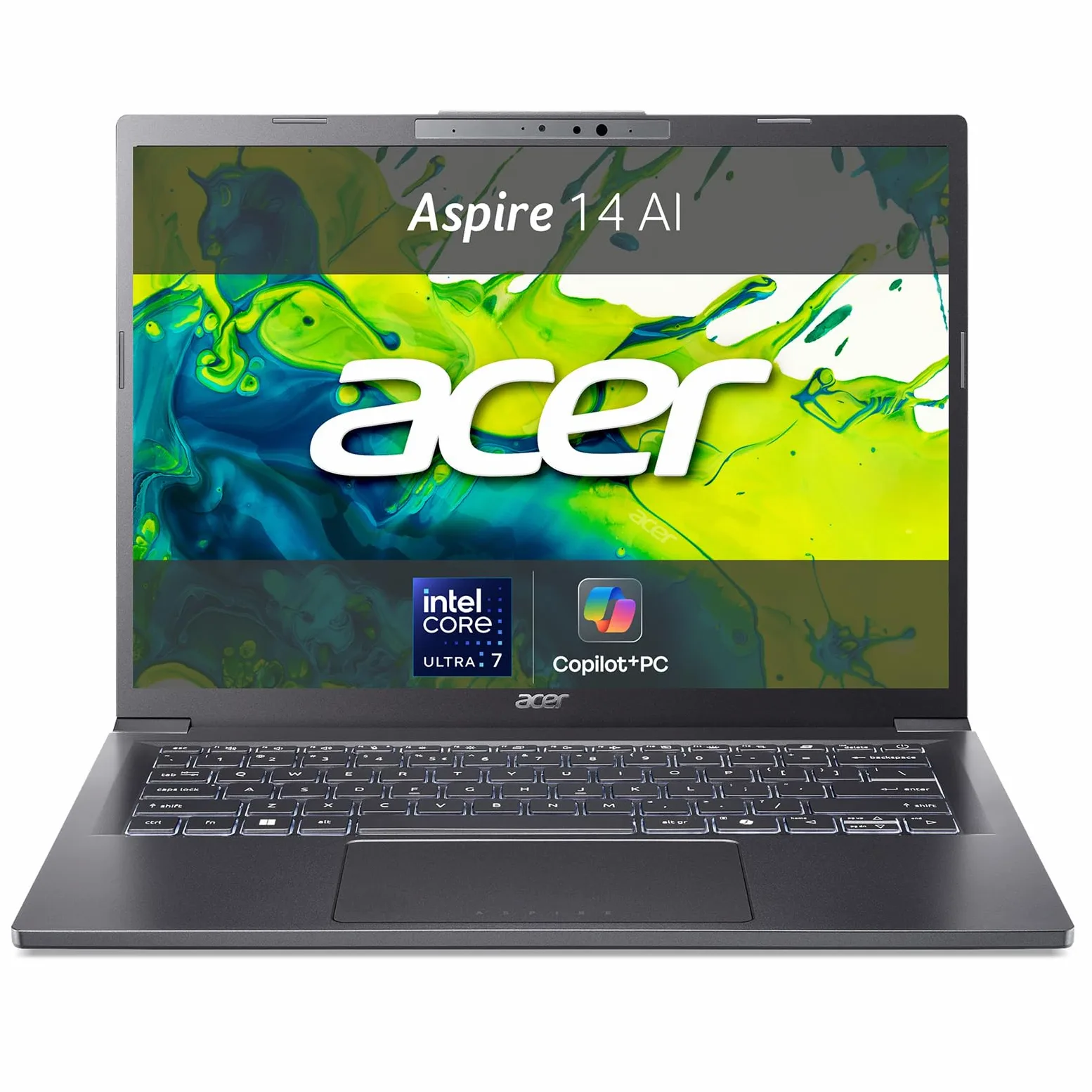 Acer Aspire 14 AI Laptop | Display 14” WUXGA OLED | Intel Core Ultra 7-256V | 16 GB RAM | 512 GB SSD | Copilot+ PC | Windows 11 | QWERTY | PC Portatile IA