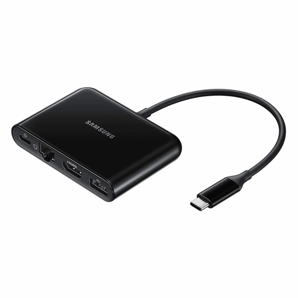 Samsung EE-P5000BBEGWW - Adattatore multiporta per HDMI, USB Tipo A e LAN, Colore: Nero
