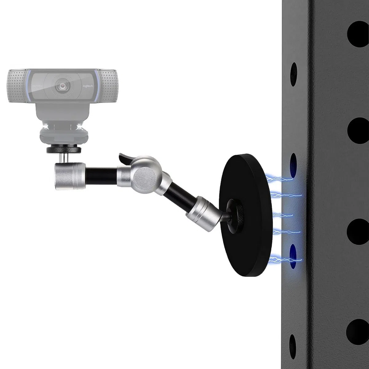 Supporto magnetico per webcam, braccio magico da 18 cm con supporto magnetico a ventosa compatibile con webcam Logitech C920s StreamCam Brio C925e C922x C930e C930 C920 C615