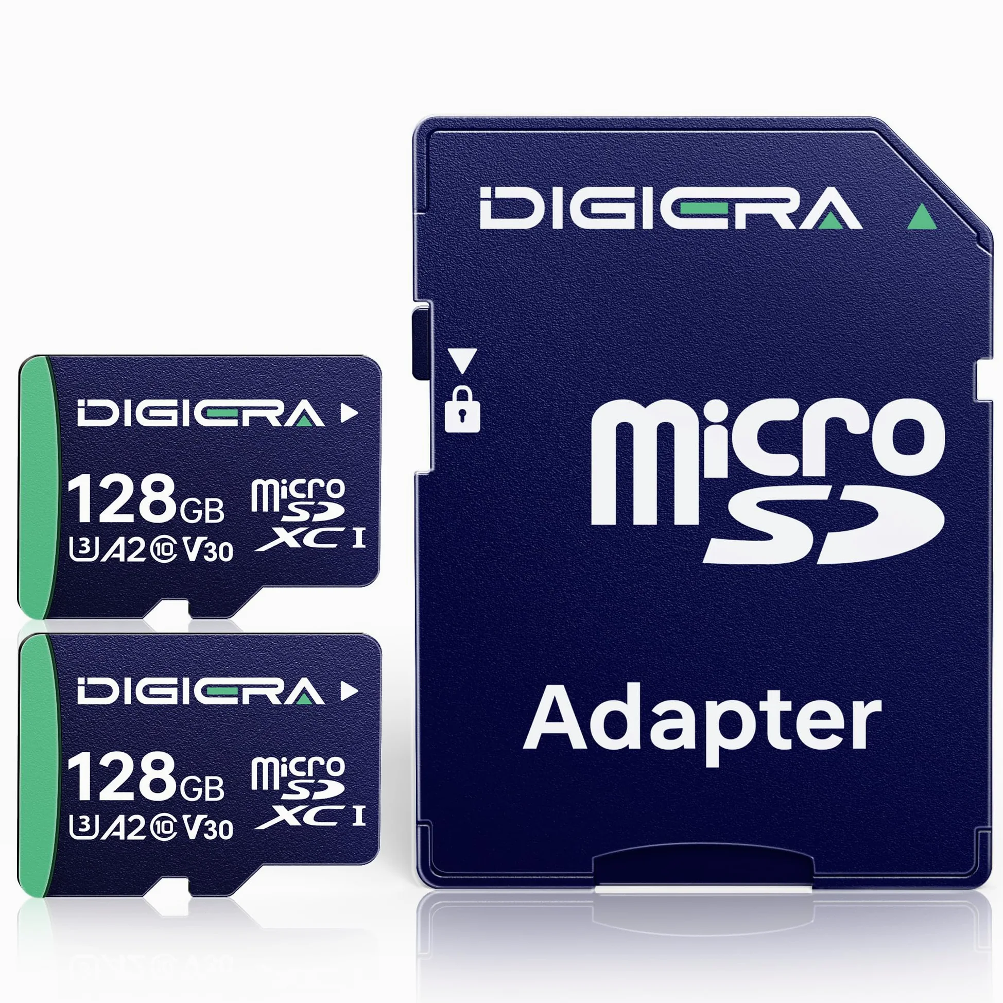 128 GB Scheda di Memoria microSDXC UHS-I CT100 con Adattatore - Fino a 100 MB/s, C10, U3, V30, Full HD, A2, per Smartphone, Tablet, Fotocamere, Console di Gioco e Droni (Confezione da 2)