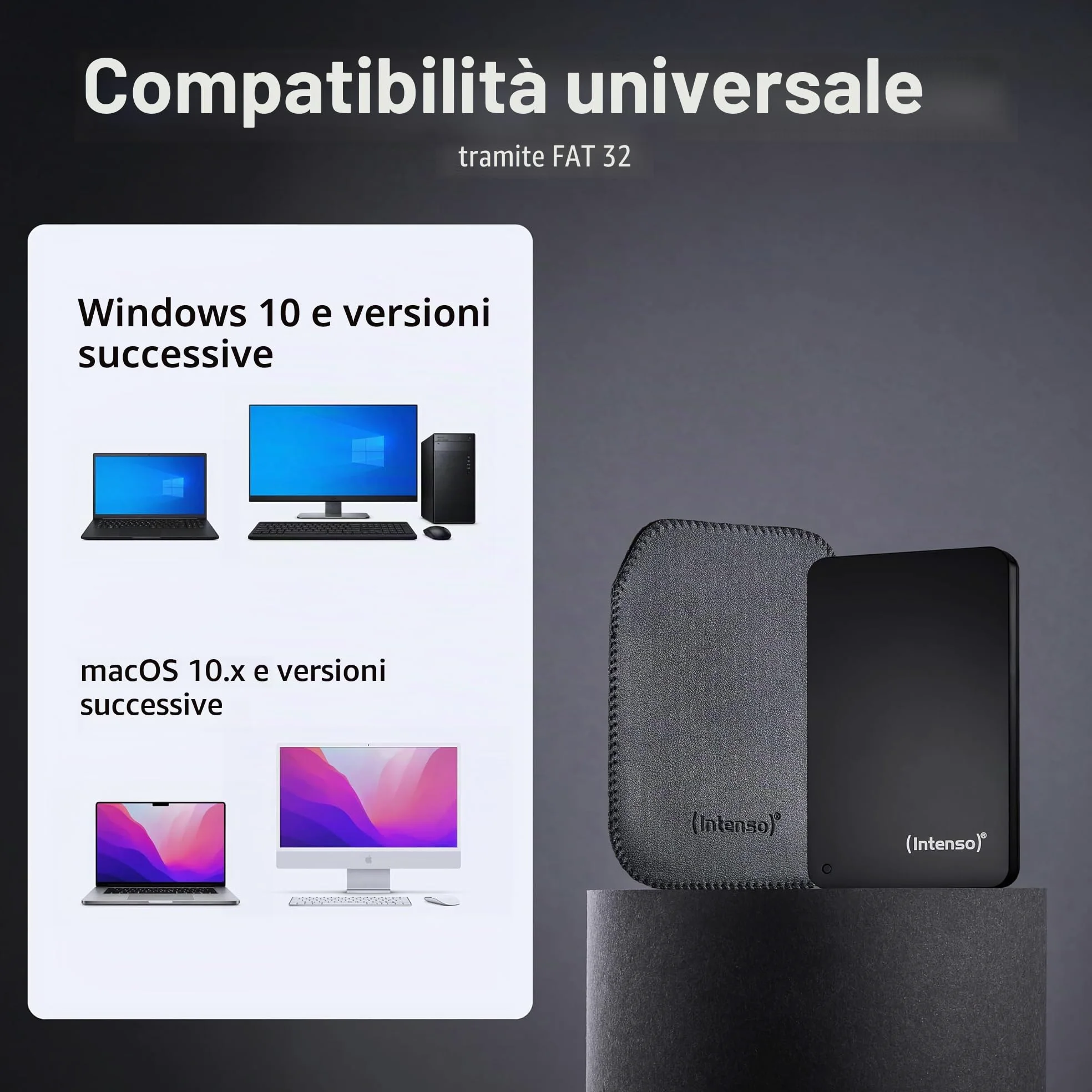 Intenso Memory Drive - Disco rigido esterno 4000 GB, colore: Nero