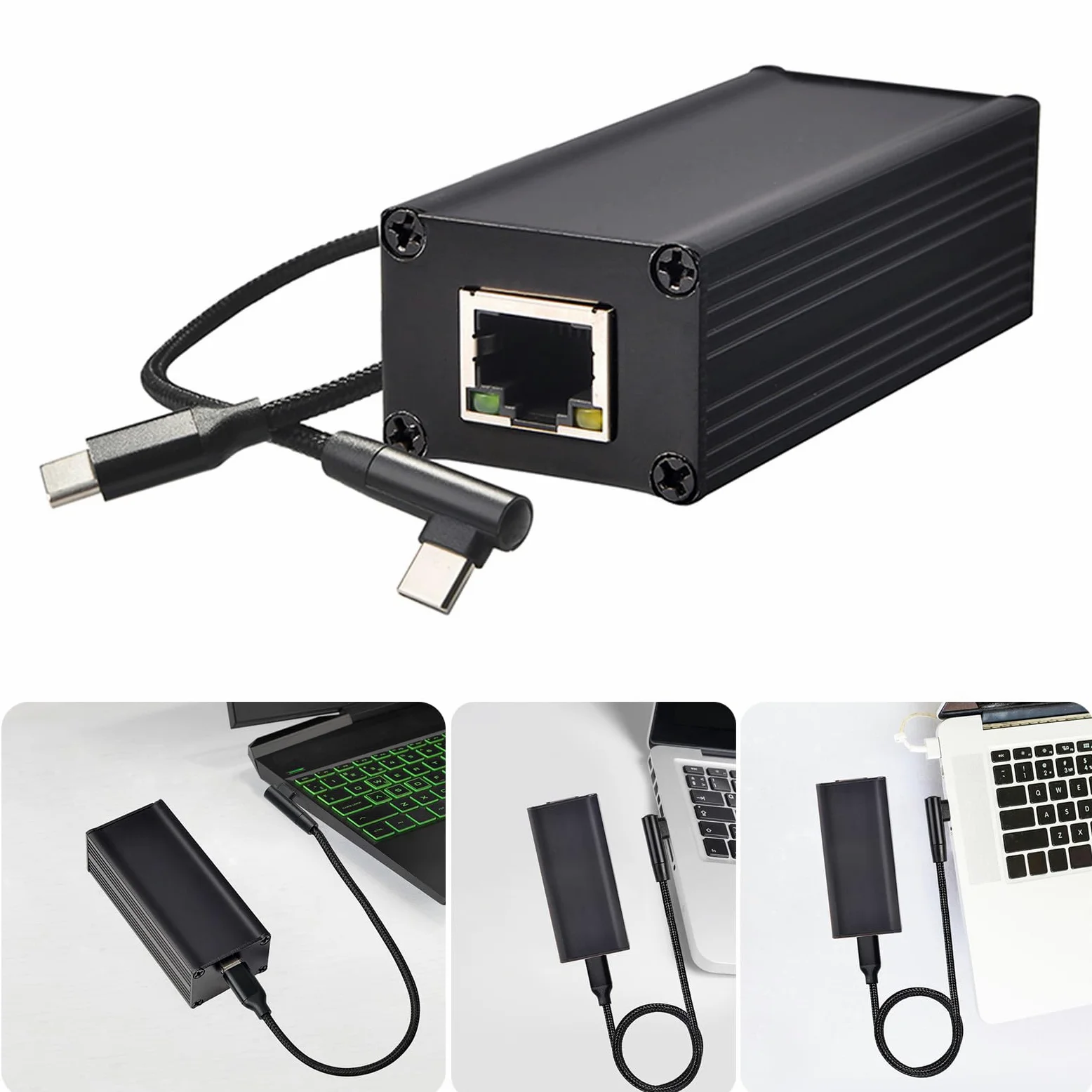 10/100Mbps Ethernet Power Over Supply Scheda di rete Alimentazione Tipo C Tablet Adattatore di ricarica rapida USB C al convertitore
