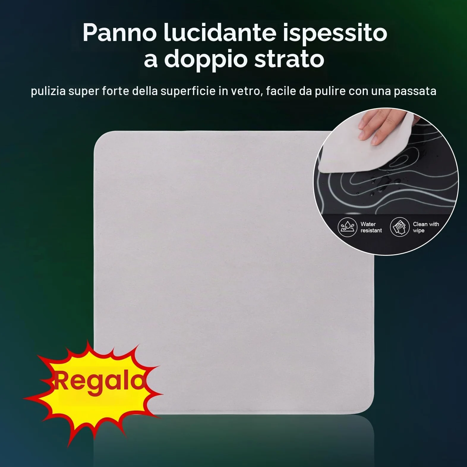 DAWNTREES Tappetino per mouse da gioco in vetro, tracciamento preciso e veloce, in vetro temperato, base in gomma antiscivolo, tappetino XL per gamer, ufficio e casa, topografico nero