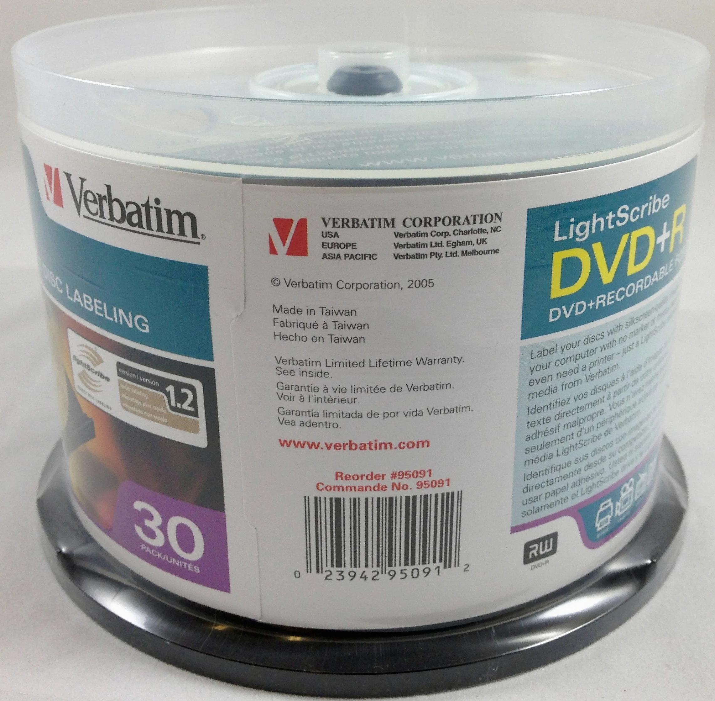 Verbatim LightScribe 8x DVD+R Media