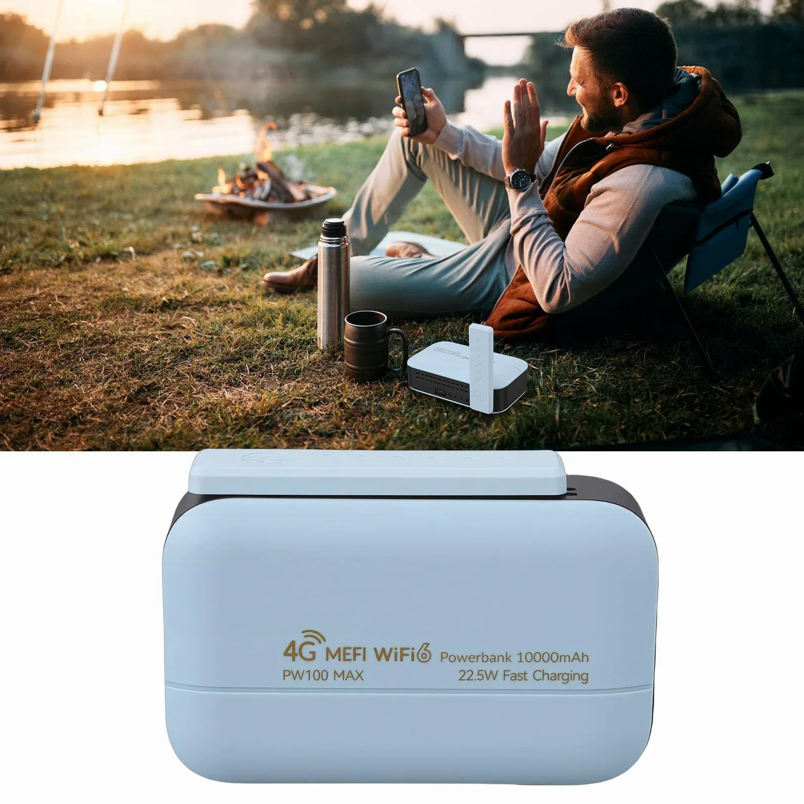 Zerodis Hotspot LTE Portatile, Router Mobile 4G LTE con Batteria da 10000 MAh, Slot per Scheda SIM, Collega Fino a 16 Dispositivi, WiFi da 300 Mbps a 2,4 GHz per Viaggiatori d'affari e Viaggi