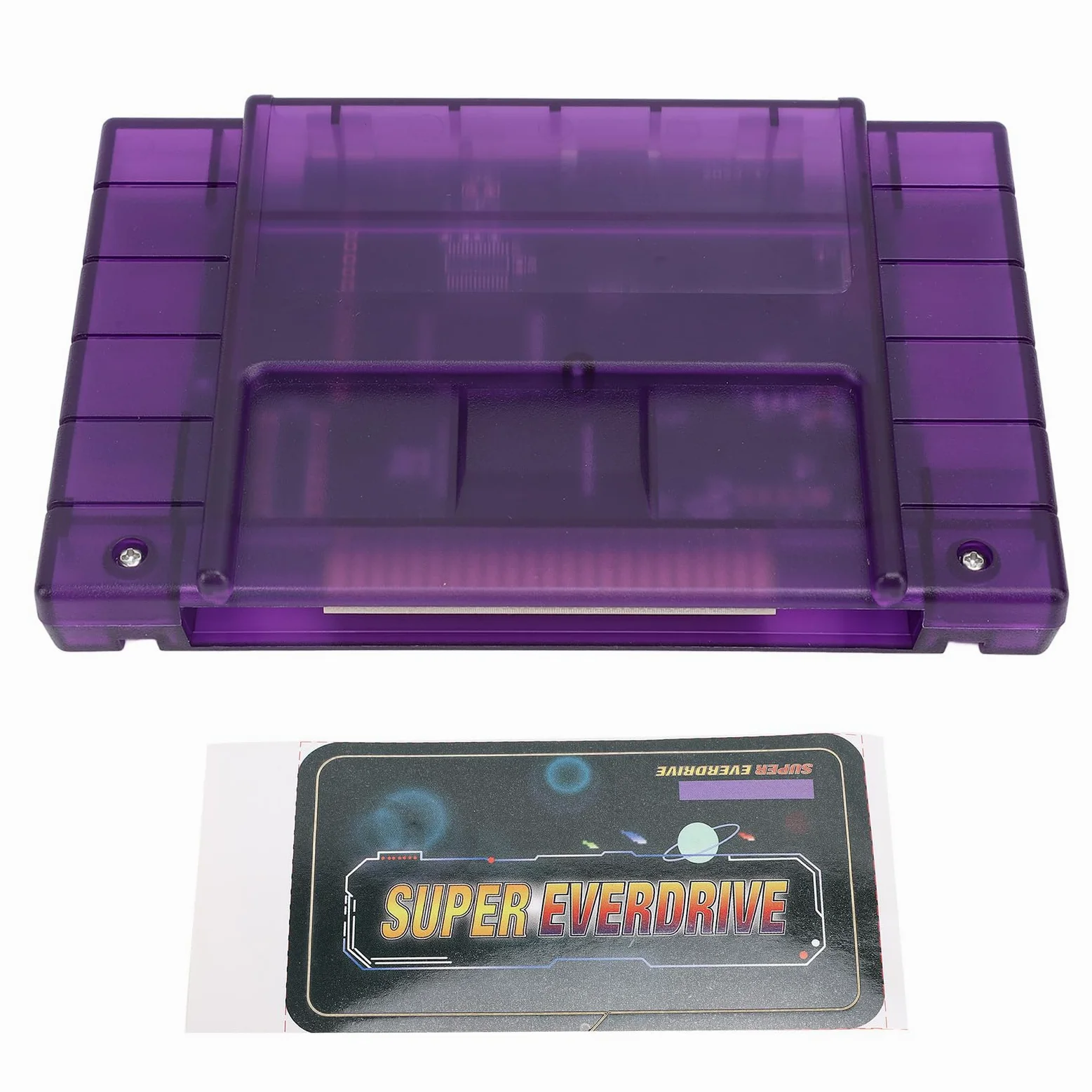 POENVFPO Cartuccia di Gioco per Console SFC, Cartuccia da 3000 in 1 Videogioco con Scheda di Memoria da 8 GB (Viola trasparente)