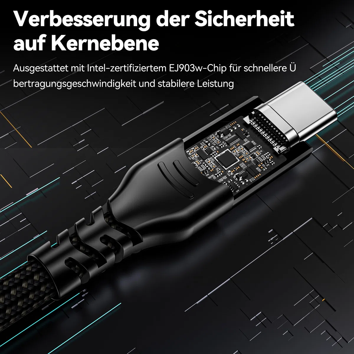 Cavo USB C Thunderbolt 4 da 40 Gbps, ricarica rapida 100 W, USB 4, cavo dati 8 K a 60 Hz, cavo USB C a USB C per MacBook, Dock, PSSD, iPhone 16, laptop, Android Auto, eGPU, 1,5 m