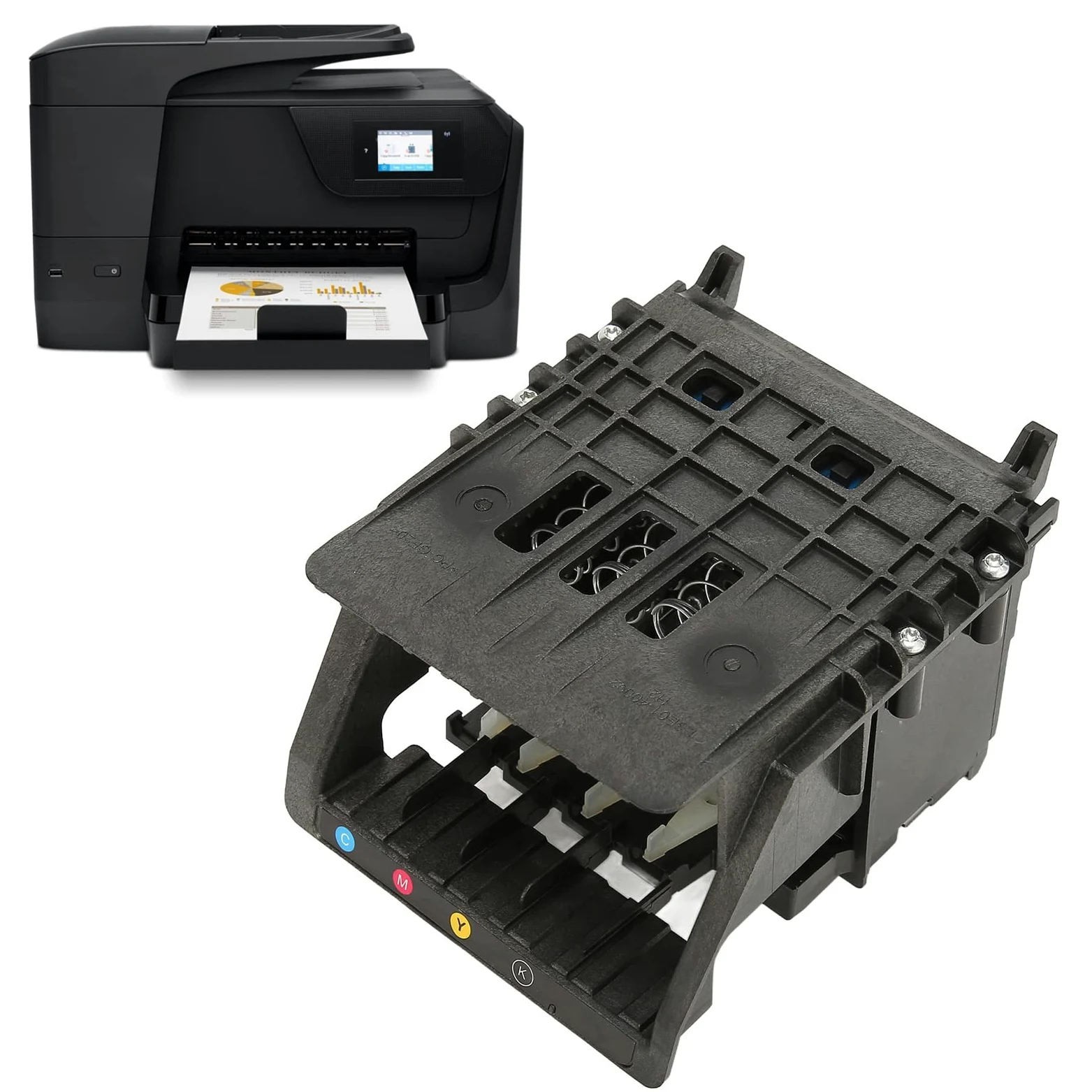Akozon 952 Testina di Stampa per Officejet PRO 8710 8715 8720 8725 8730 Sostituzione della Testina di Stampa ABS Facile da Installare Parti della Stampante HP Officejet PRO 8710