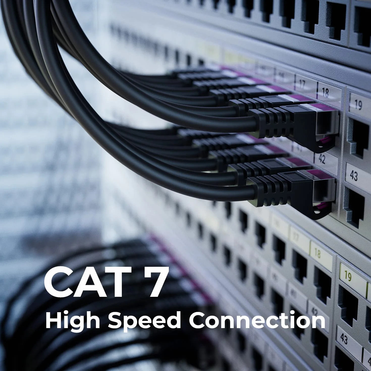 deleyCON 40m Cavo Rete CAT7 Outdoor per Esterno (10 Gbit/s, Schermatura S/FTP, Rame) Connettore RJ45 Ethernet LAN Patch - Resistente Intemperie - per Telecamere, PoE, Campeggio ecc.