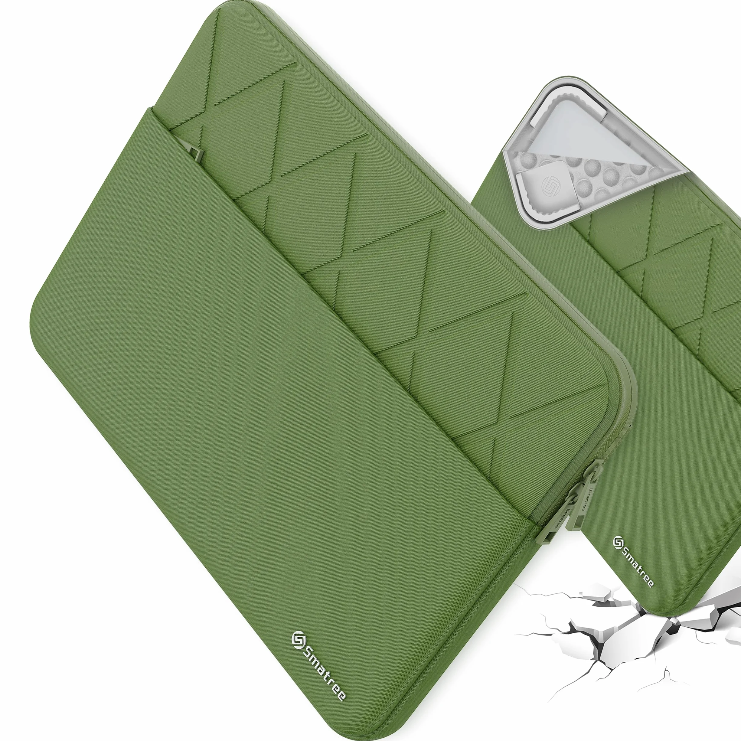 Smatree portatile custodia per 13,4 pollici ASUS ROG Flow X13 2022,per 13,4 pollici ROG Flow X13 2021 GV301,custodia con Accessory tasca,cerniera YKK,design antiurto brevettato,verde(E409G)