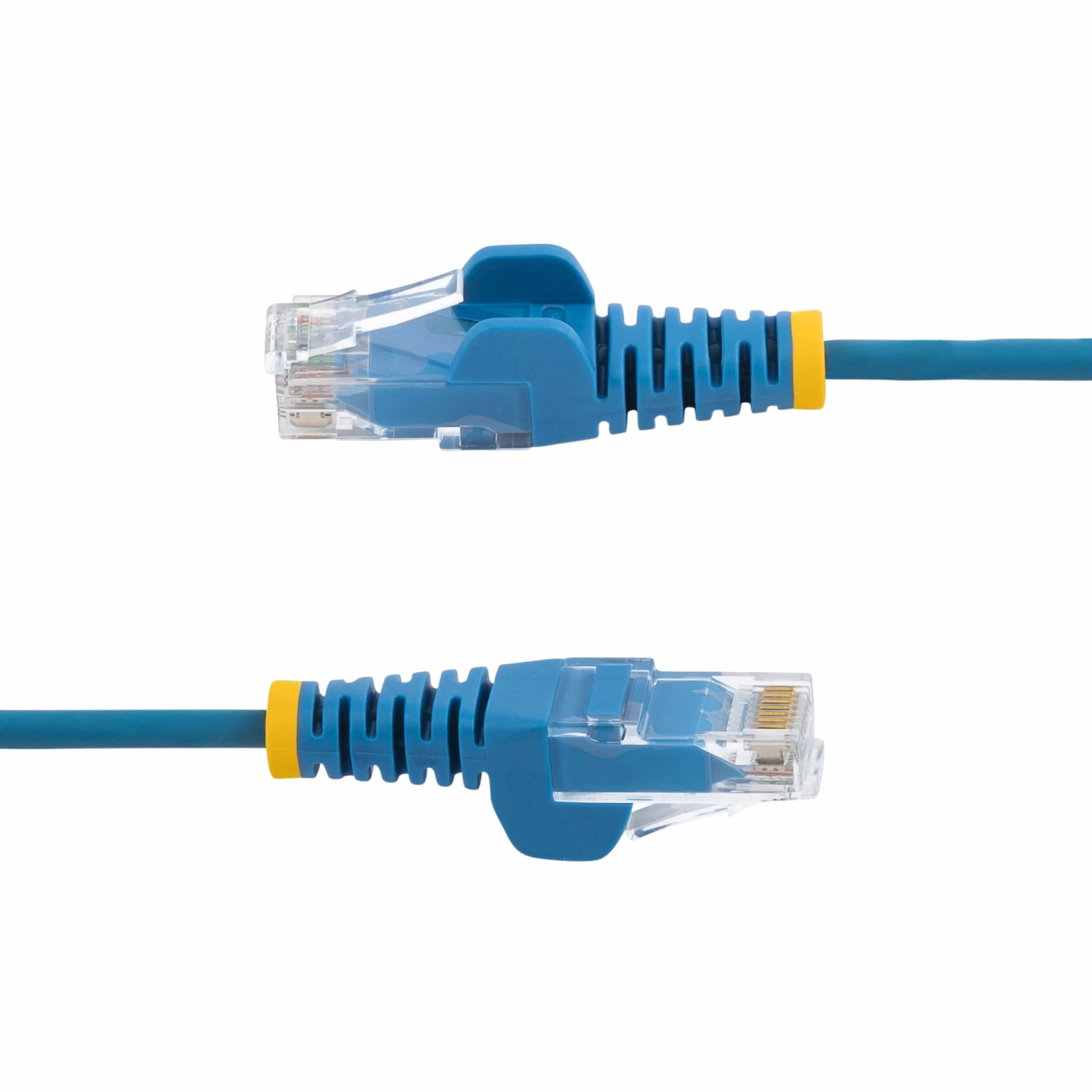 StarTech - Cavo CAT6 sottile blu da 15,2 cm, confezione da 10, antigroviglio, RJ45, LSZH, 28 AWG, in puro rame nudo, cavo patch di rete sottile