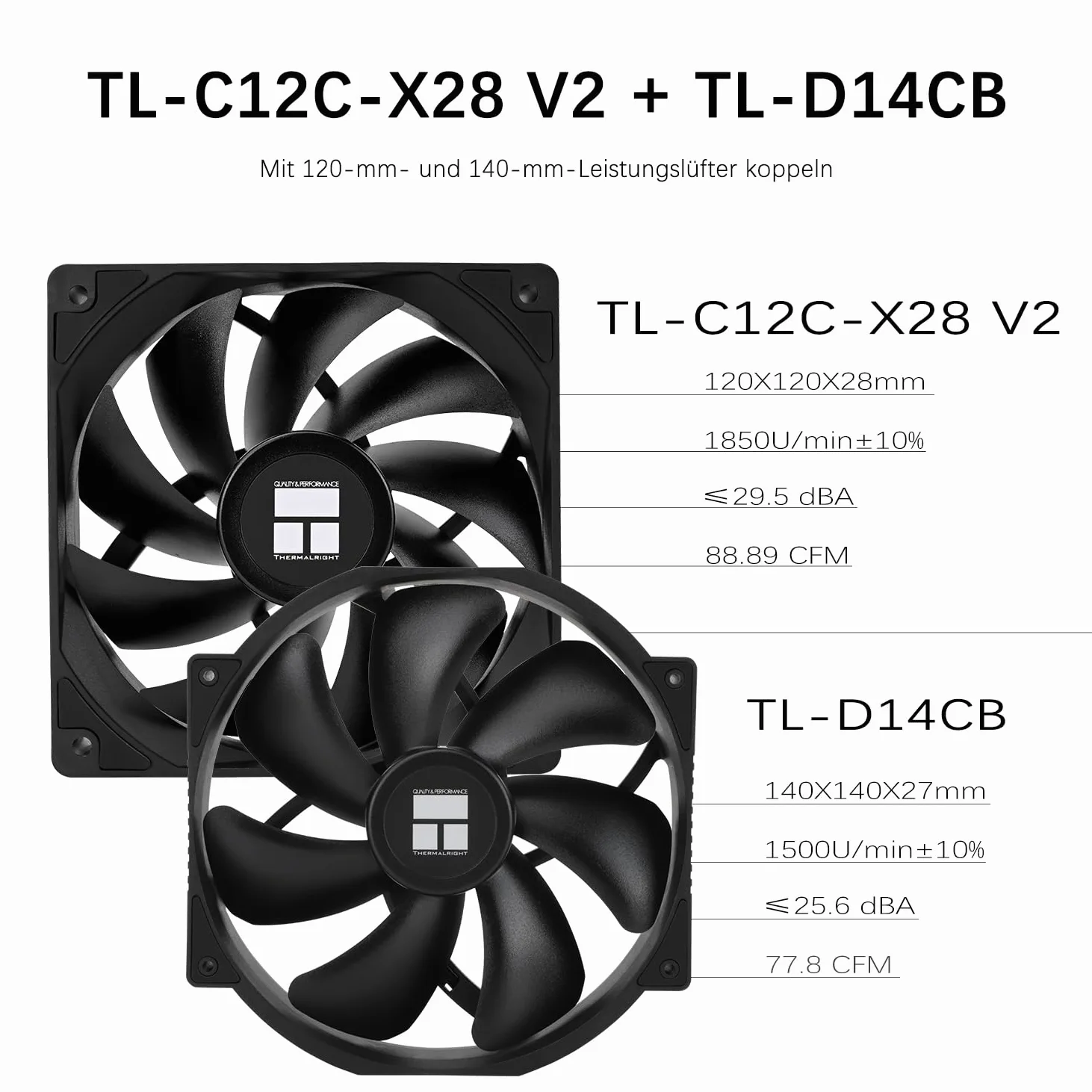 TR-Thermalright Peerless Assassin 140 SE CPU, Dual Tower e ventola con heatpipes da 6 x 6 mm, ventola PWM da 120 mm con 1850 RPM, per AM5/AM4, Intel LGA1851/1700/1150/1151/1200