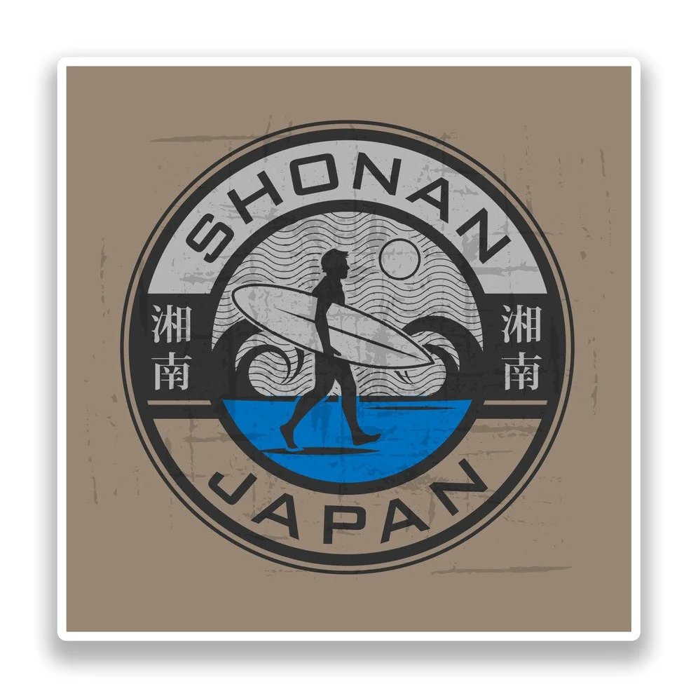 2 x 30cm/300mm Shonan Giappone Surf Adesivi vinilici #7324