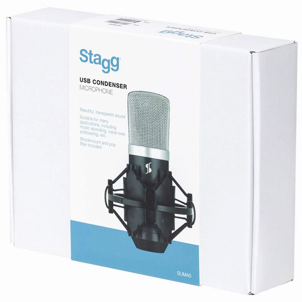 Stagg SUM40 - Microfono a condensatore USB + treppiede a braccio snodato Keepdrum