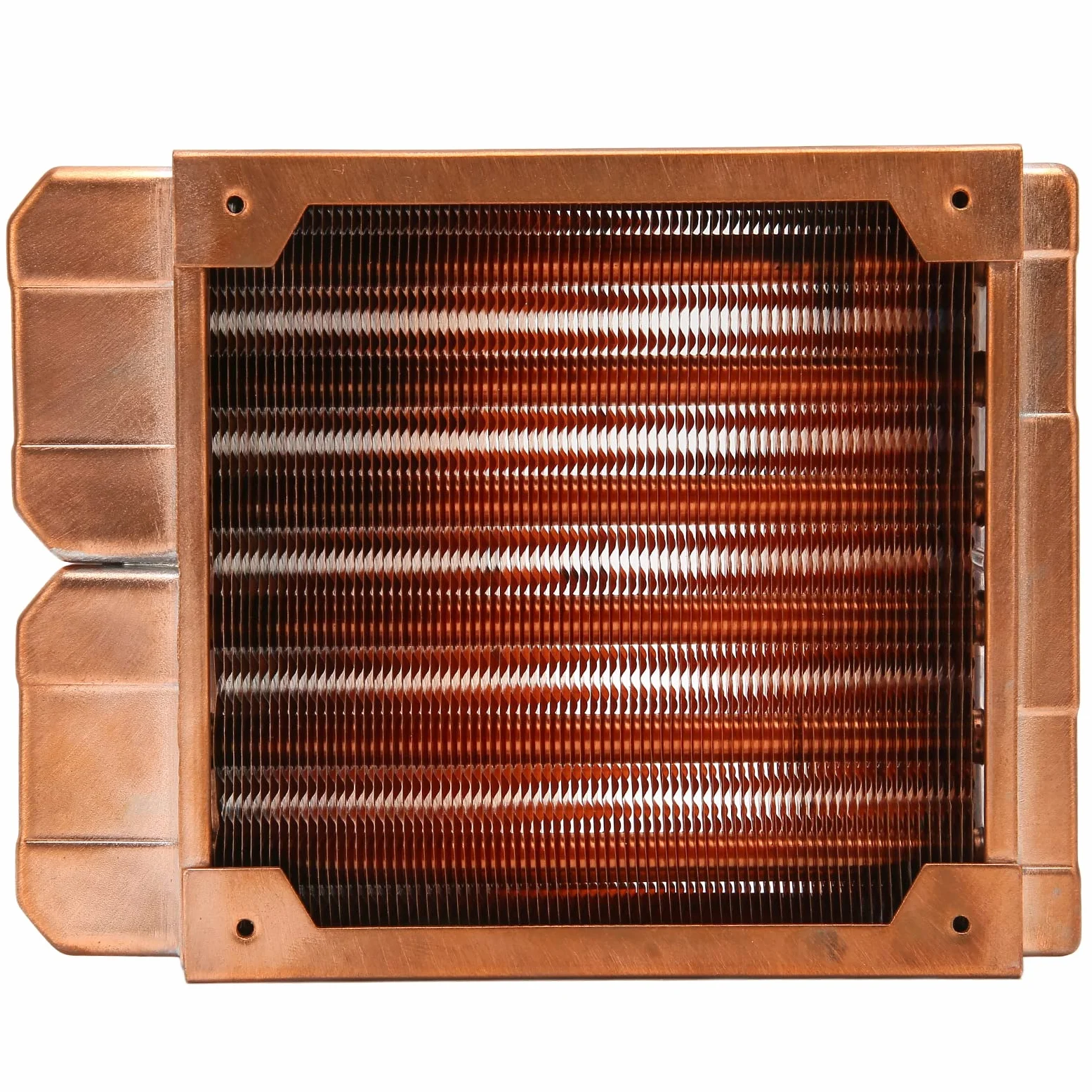 Lazmin112 Radiatore di Raffreddamento ad Acqua, radiatore di Rame Rosso dello scambiatore di Calore, dissipatore di Calore Diametro Interno della Filettatura G1/4 0.28in, per Ventola 4.72in