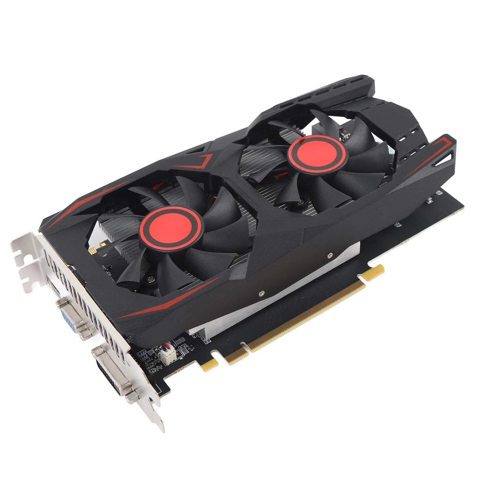 Tosuny Scheda di Computer Grafica, 6 GB GDDR5 192BIT 783/1566MHz PCIE 2.0 16x Scheda Grafica da Gioco, Ventola di Raffreddamento a Doppio Raffreddamento e Interfaccia DVI VGA, per PC