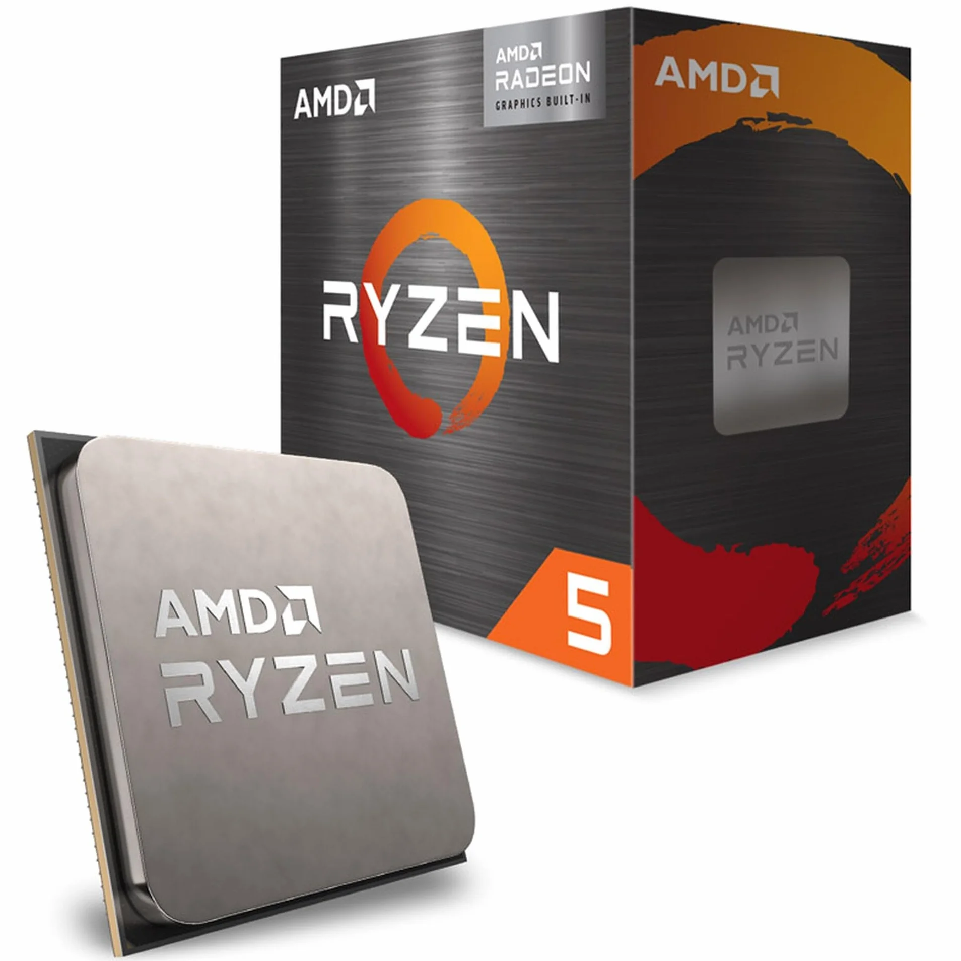 Processore AMD Ryzen 5 5500GT (scheda grafica integrata Radeon, 6 Cores/12 Threads , 65W DTP, Socket AM4, Cache 19Mb, Boost di Frequenza fino a 4,4 GHz max, dissipatore ad aria "Wraith Prism Cooler")