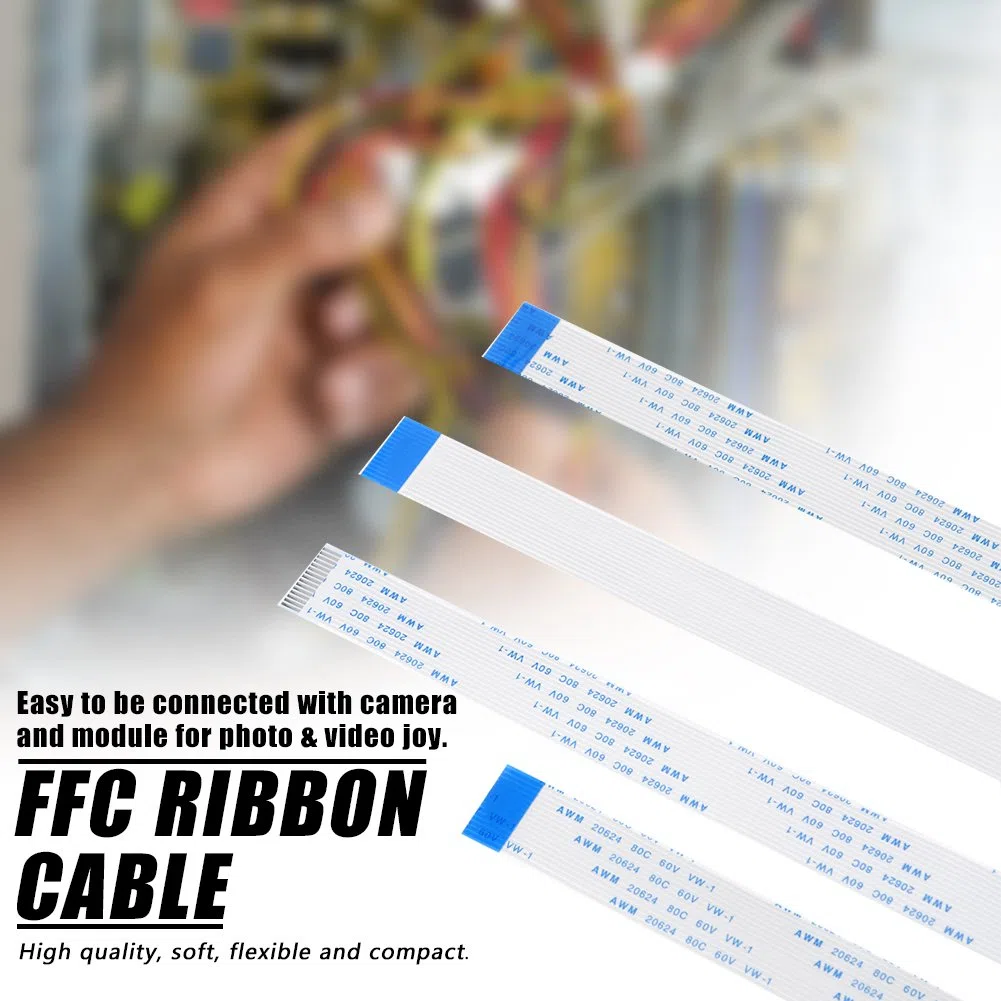 Akozon Cavo per fotocamera FFC, 15 Pin 30cm 50cm 100cm FFC Nastro Piatto Flessibile Cavo Per Fotocamera Lampone Pi Module