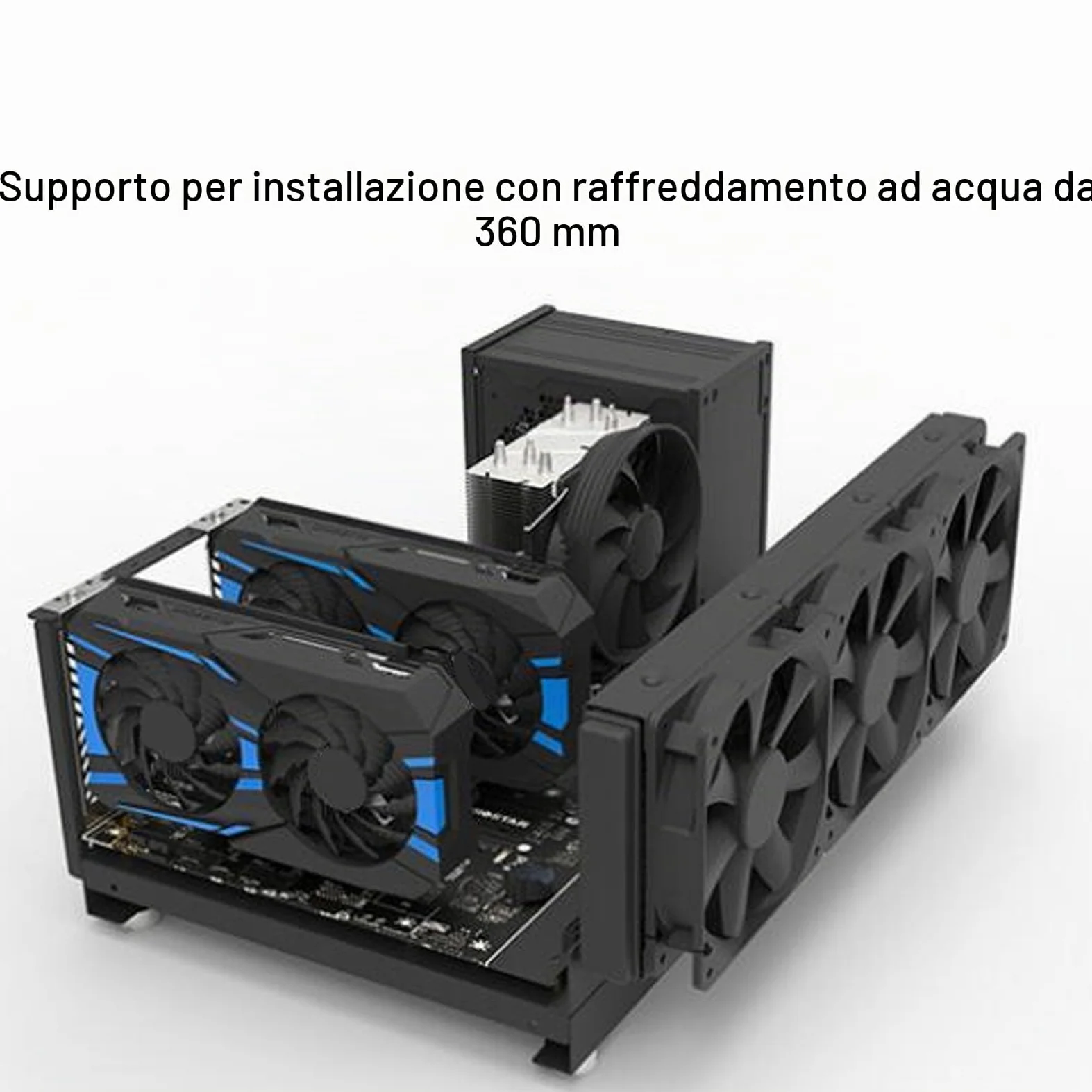 Rack per Scheda Madre Aperto ATX per Computer, Chassis per Computer ATX, Custodia per Computer da Gioco Fai-da-Te in Acciaio, Rack per Scheda Madre del Computer ATX M ATX ITX