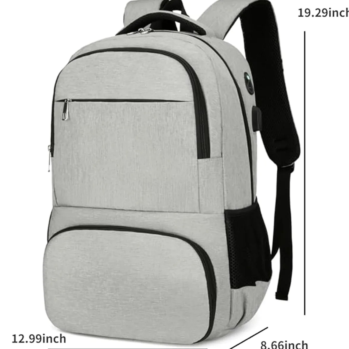 Zaino termico per pranzo da uomo e donna, zaino per il pranzo, zaino per computer portatile con porta di ricarica USB, zaino da viaggio con borsa termica