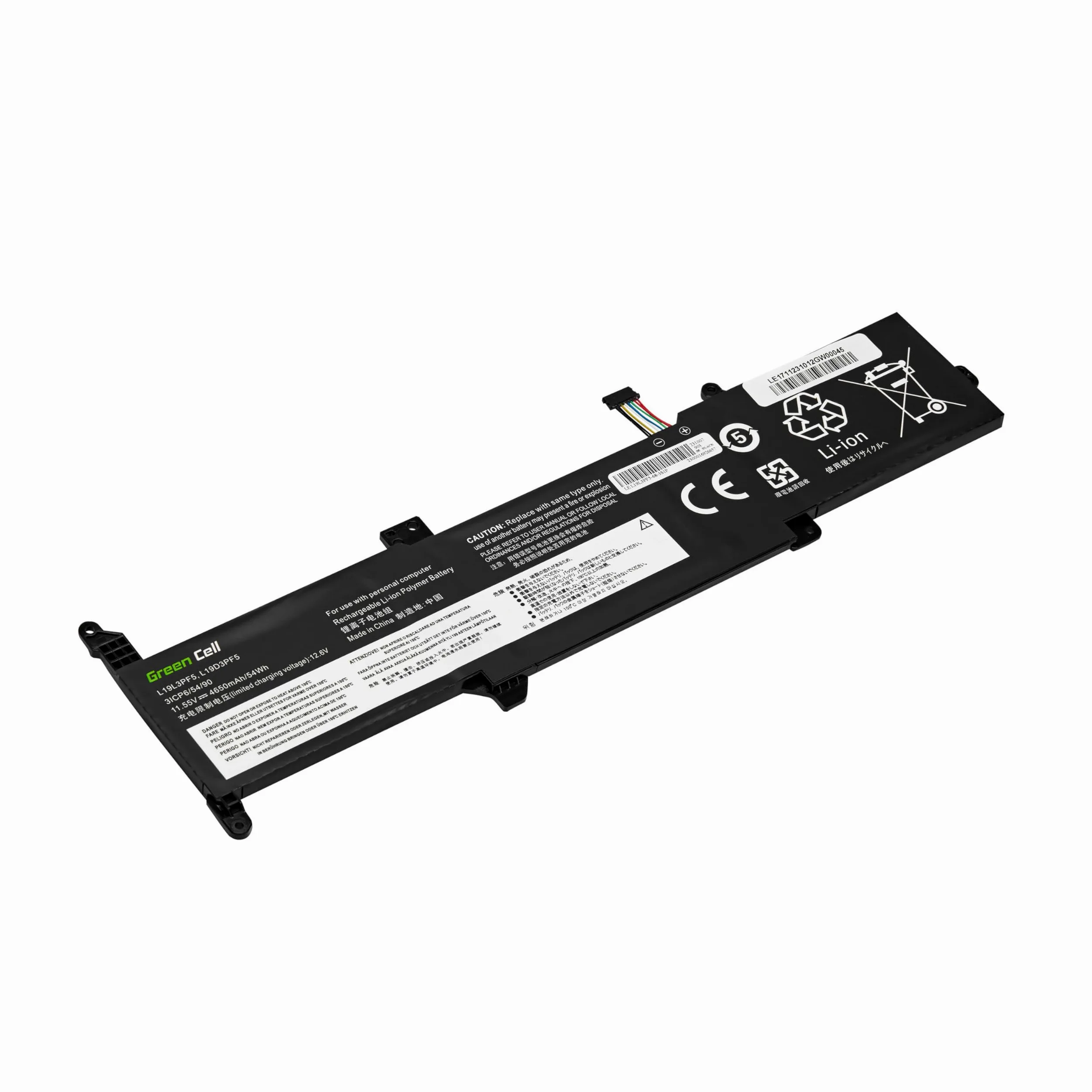 Green Cell L19C3PF7 L19D3PF5 L19L3PF5 Batteria per Lenovo IdeaPad 3-14ADA05 3-14IIL05 3-14IML05 3-15ADA05 3-15IIL05 Portatile (4650mAh 11.55V, color Nero)