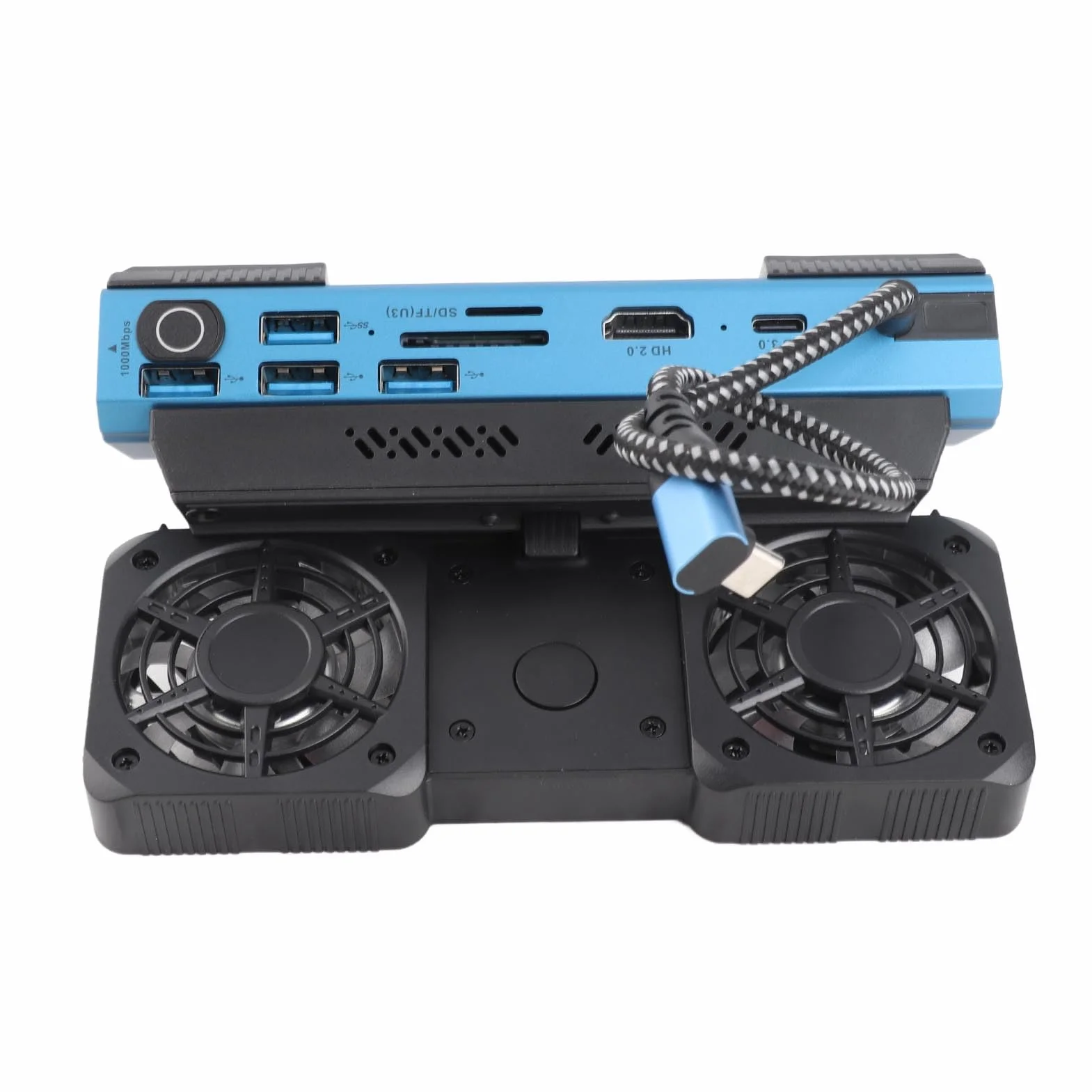 9 in 1 Stazione Docking per il Mazzo Steam, Rog Ally X, Legion Go, Claw, Dock Console da Gioco con Ventola di Raffreddamento a Doppio Raffreddamento, 4 Porte USB, Ricarica PD