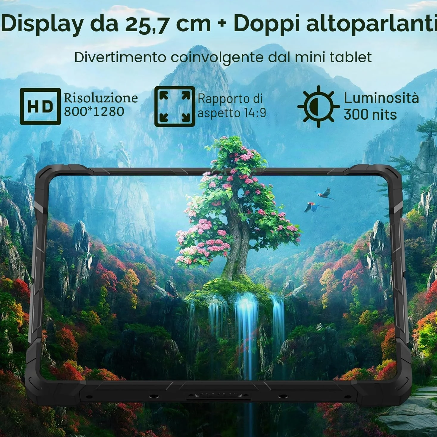 Tablet rugged, Win 11 N100 8 GB RAM 128 GB ROM, tablet industriale da 10,1 pollici, con batteria da 8000 mAh/7,6 V, SIM 4G/GPS/WiFi 5/BT5.0/FHD per lavoro all'aperto