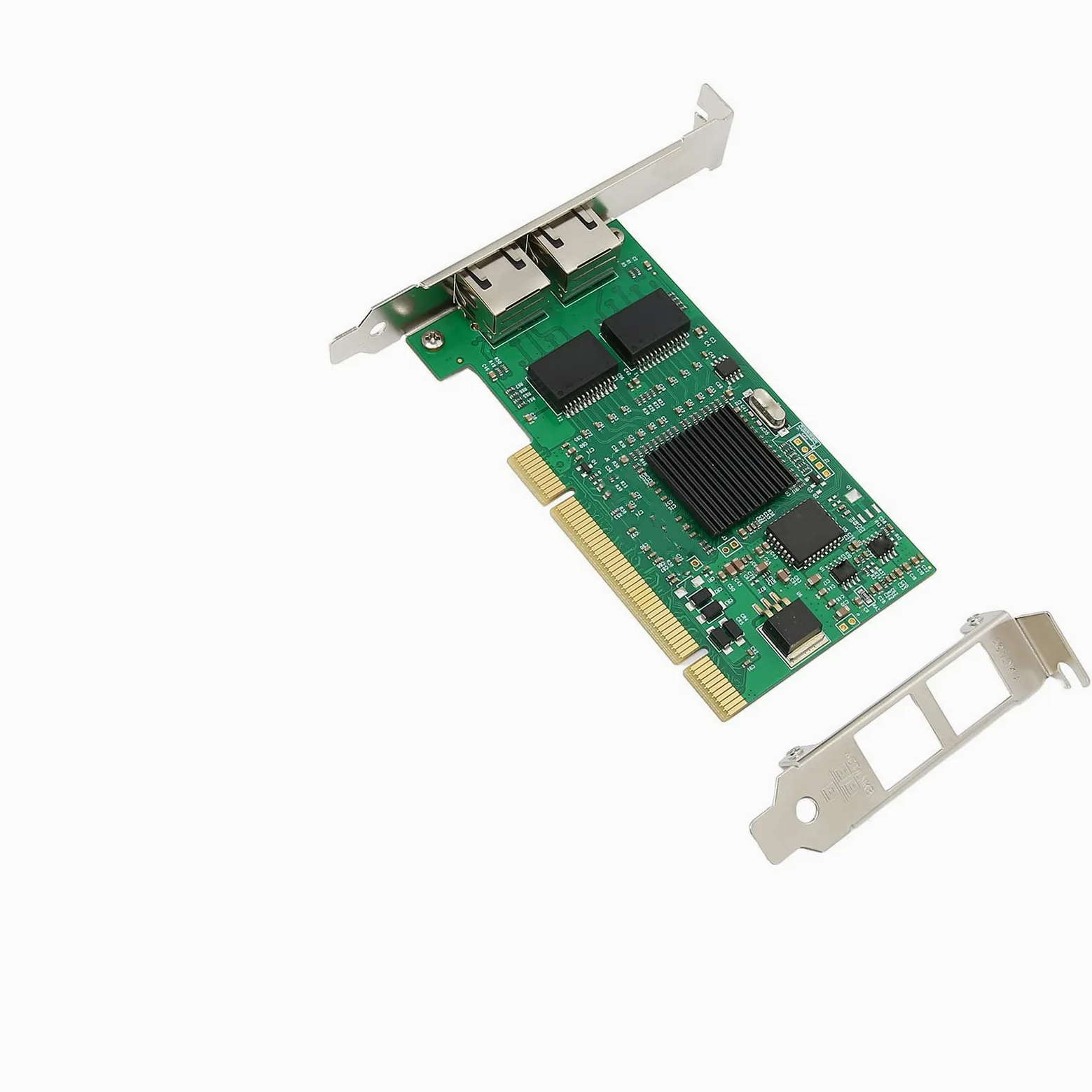 Schede di interfaccia di rete, PCB Scheda Gigabit Ethernet Doppio filtro PCI 2 Porte Gigabit Scheda di rete per Intel 82546 10/100/1000 Mbps per Win7 Win8 Win10