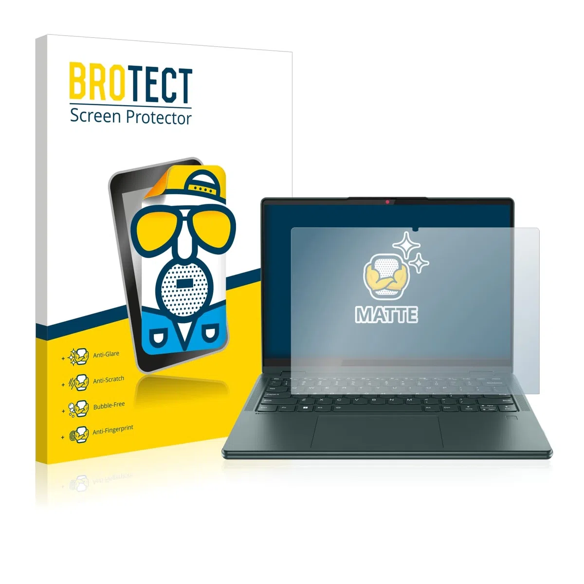 brotect Pellicola Protettiva Opaca per Lenovo Yoga 6 13.3" (7a Gen.) Pellicola Protettiva Anti-Riflesso (2 Pezzi)
