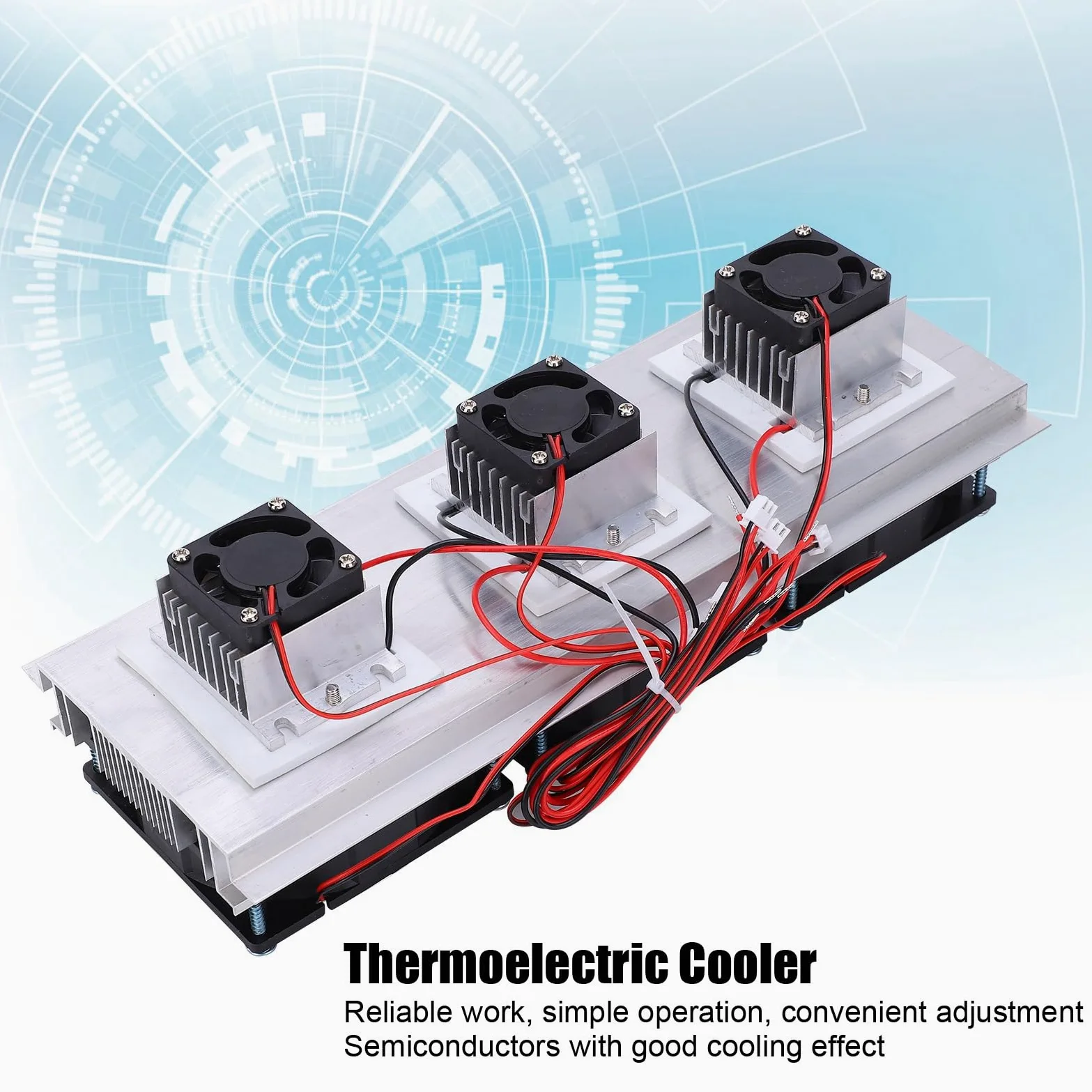 Raffreddatore termoelettrico SustVita con potenza di raffreddamento di 126 W, 12 V CC 18 A, design a 3 ventole, metodo di refrigerazione a semiconduttore per la ricerca di