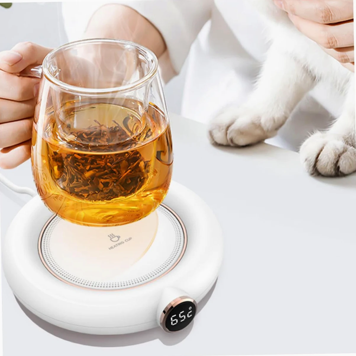 Uonlytech 1pezzi Scalda Tazze Isolanti Scalda Tazze da Latte da Tè Cuscinetto Pratico Sottobicchiere