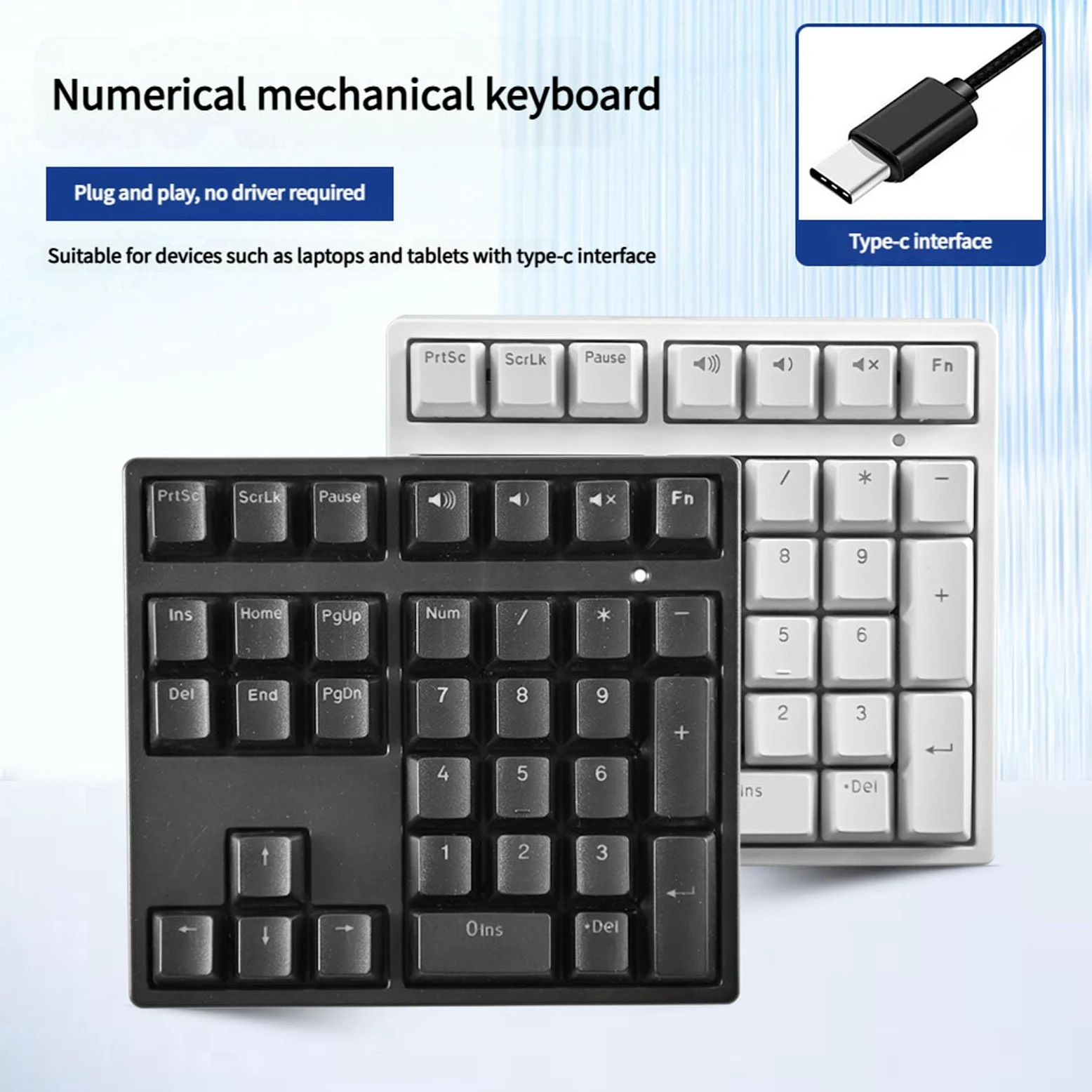 Tastiera numerica a 34 tasti ergonomica leggera piccola tastiera digitale USB tastiera numerica per laptop domestico accessorio per laptop