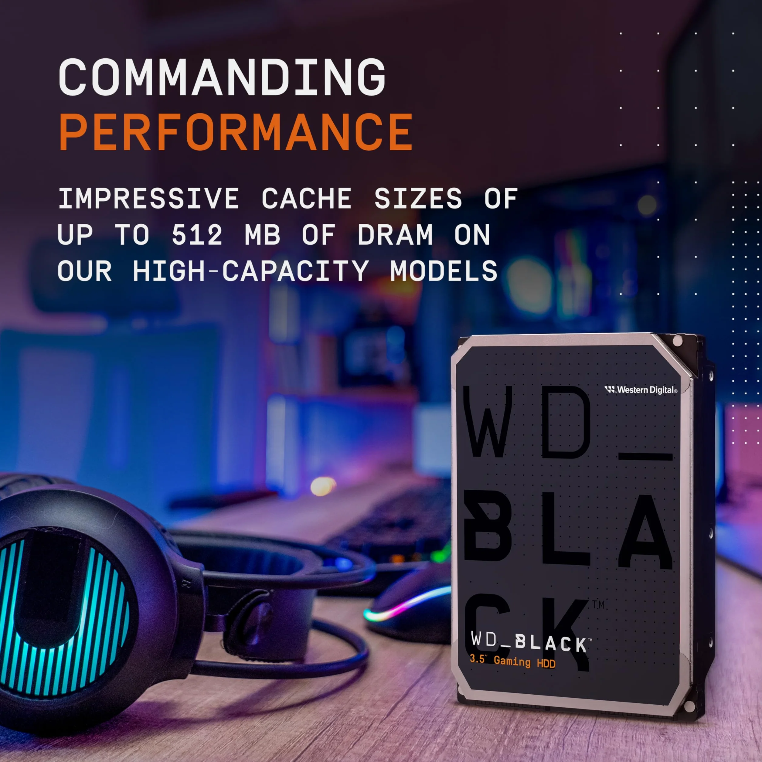 WD_BLACK 2TB Hard Disk Interno 3,5” - ad Alte Prestazioni, 7200 RPM, SATA 6 GB/s, Cache da 64MB