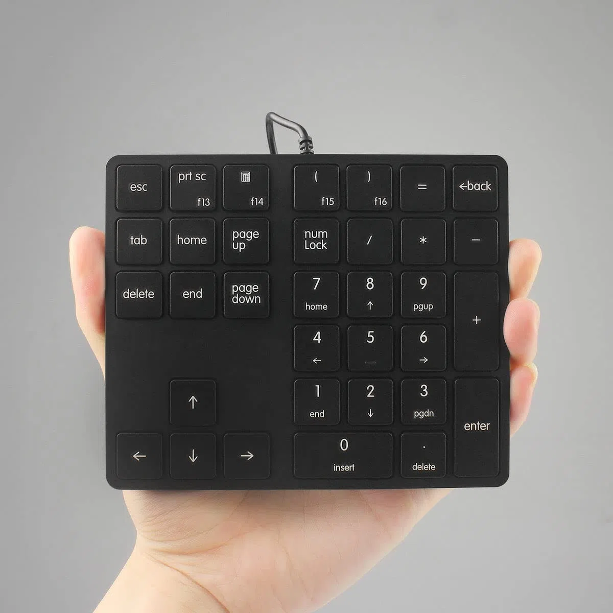 Qisan Tastierino numerico cablato 34 tasti tastiera portatile USB esterna mini tastiera sottile Magicforce per finanziario cassiere titoli - nero