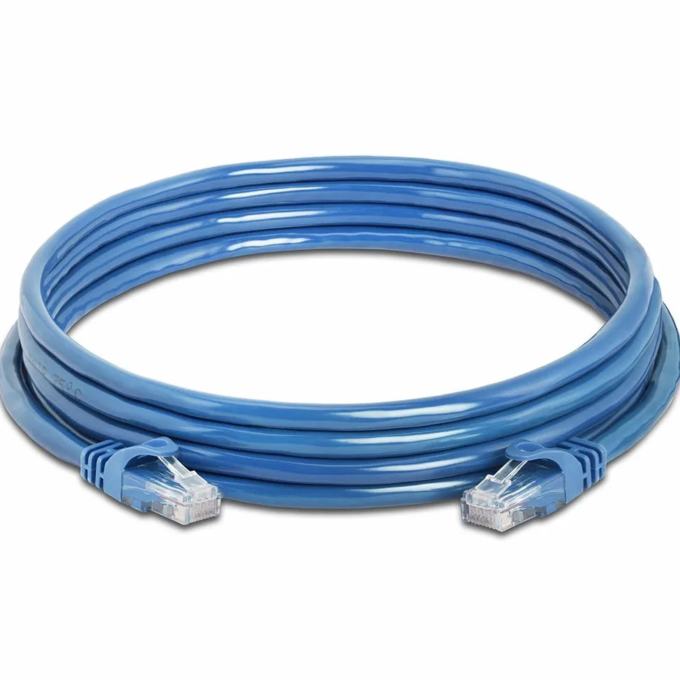 Cmple Cavo Ethernet Cat6, 10 Gbps, cavo di rete per computer con connettori RJ45 placcati oro, cavo LAN Ethernet Cat6 da 550 MHz, supporta standard Cat6, Cat5e, Cat5, 3 m, blu