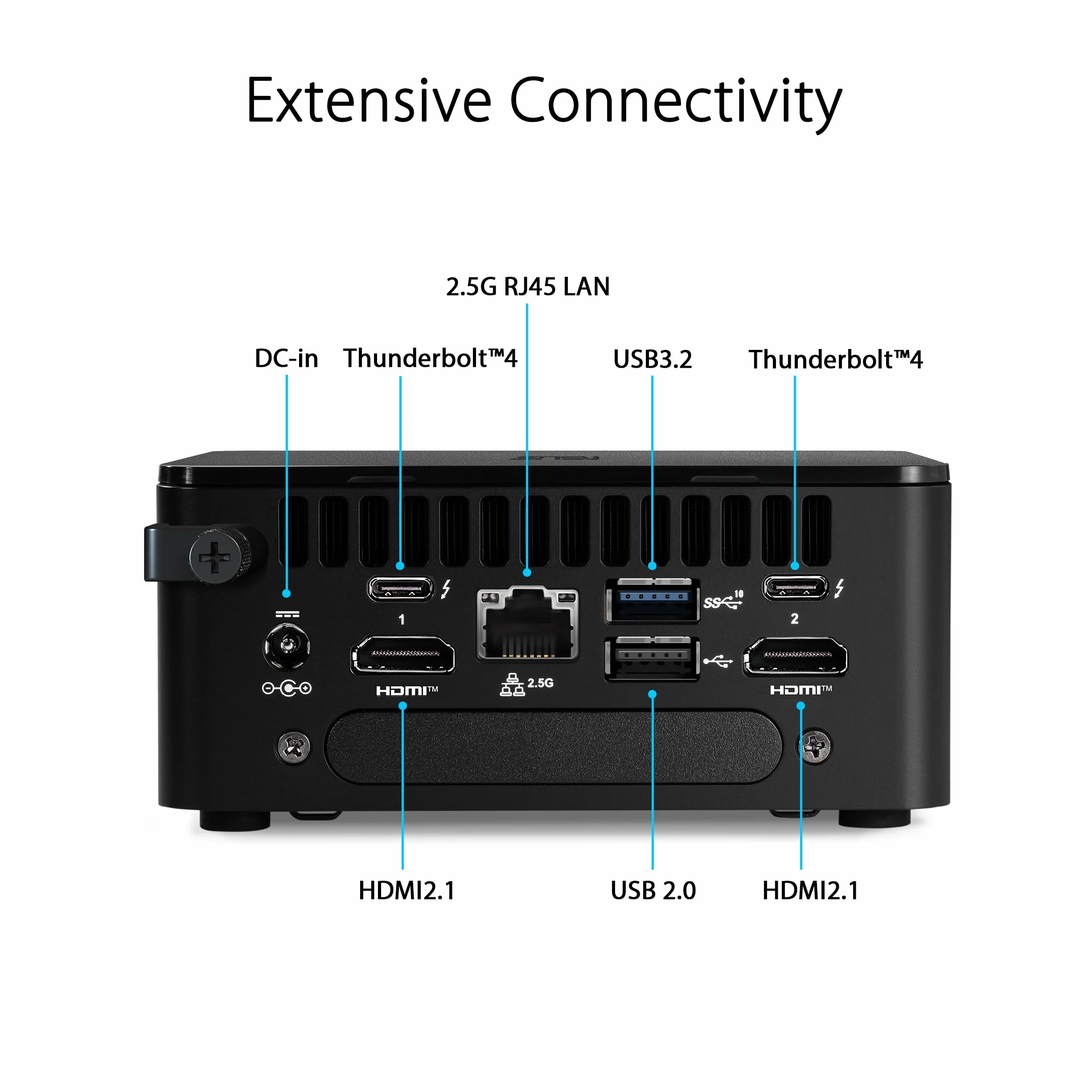 ASUS NUC 13, Mini PC Intel i5-1340p, RAM da 64 GB DDR4-3200, SSD M.2, Scheda Grafica Intel Iris Xe, Wi-Fi 6E, Bluetooth 5.3, Compatibile con Windows 10 e Windows 11 Home, Nero
