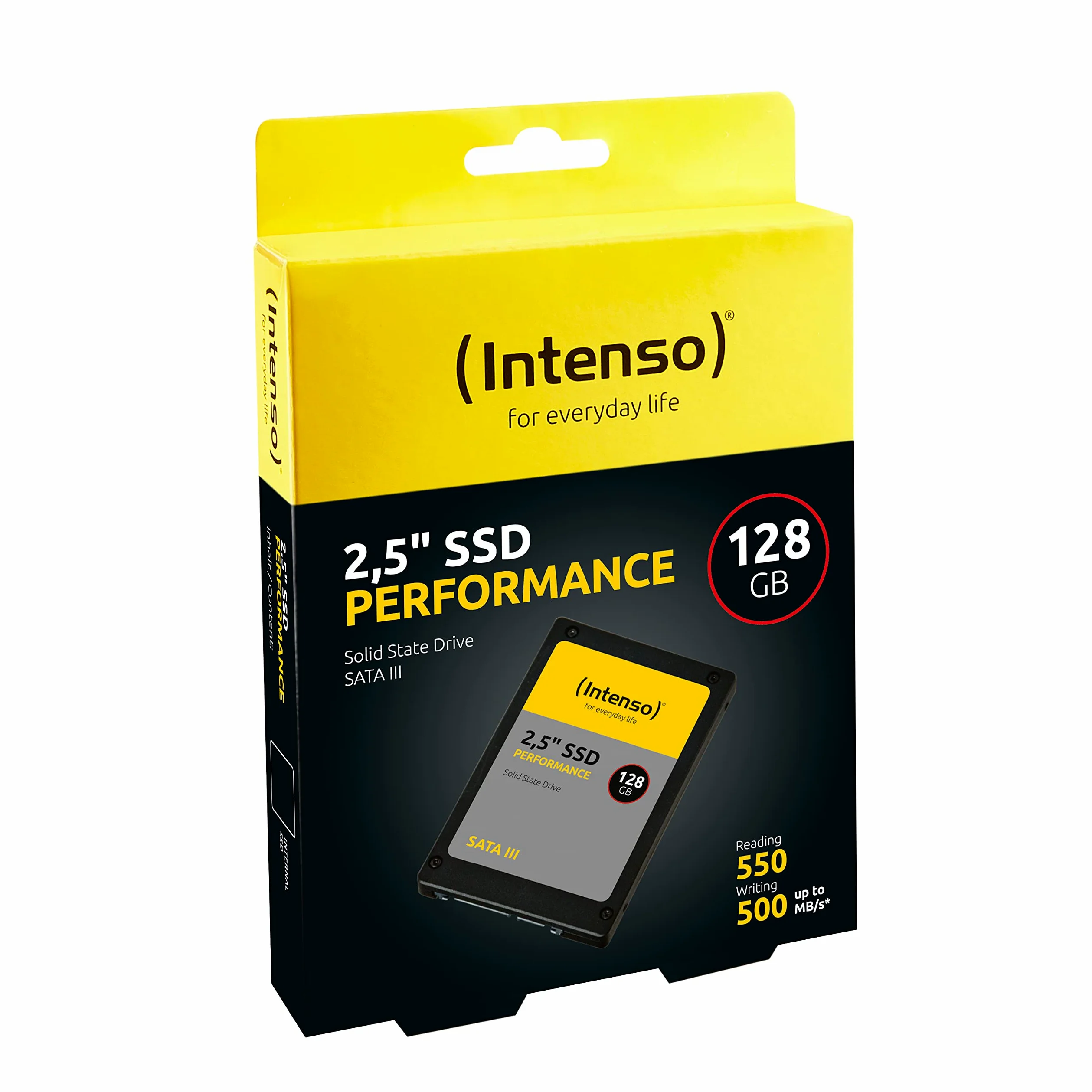 Intenso SSD SATA III da 2,5 pollici 128 GB 550 MB/s Nero